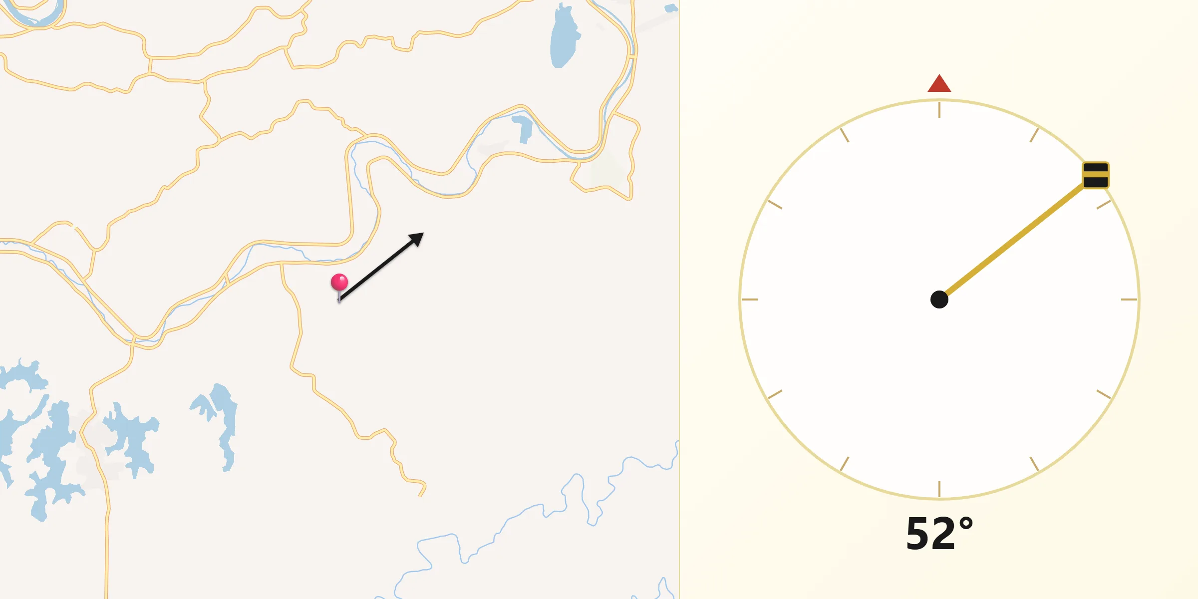 Dirección de la Qibla desde Pablo L. Sidar