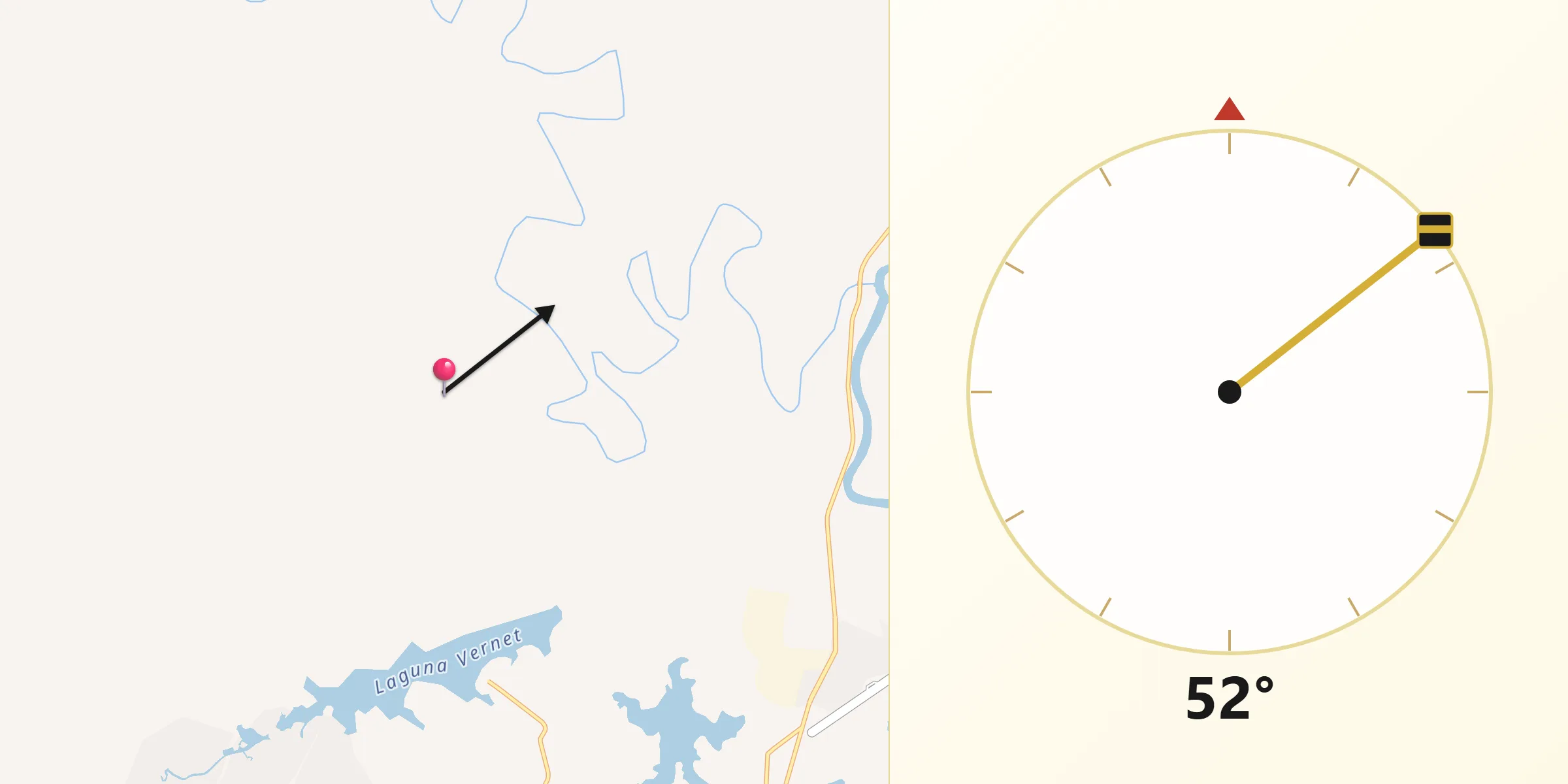 Dirección de la Qibla desde Buenavista
