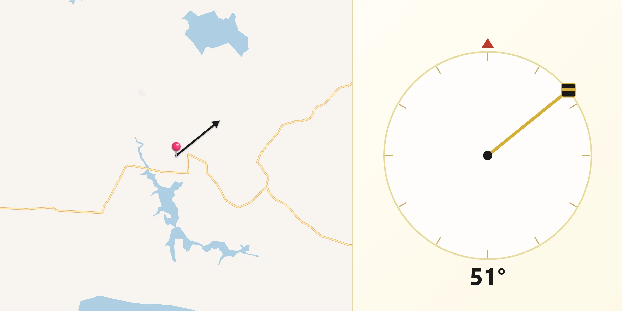 Dirección de la Qibla desde Huapacal 1ra. Sección
