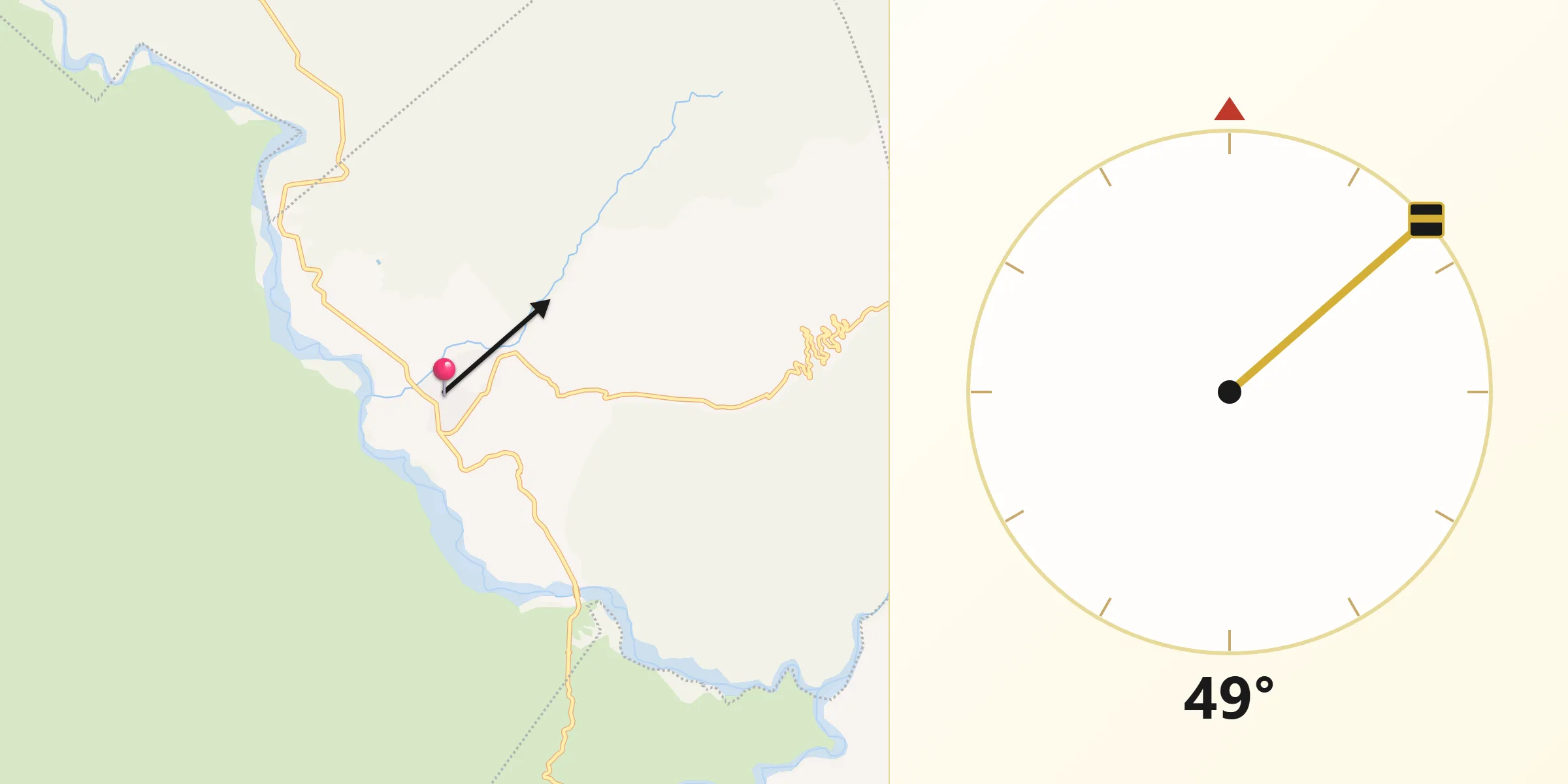 Dirección de la Qibla desde Tecomavaca