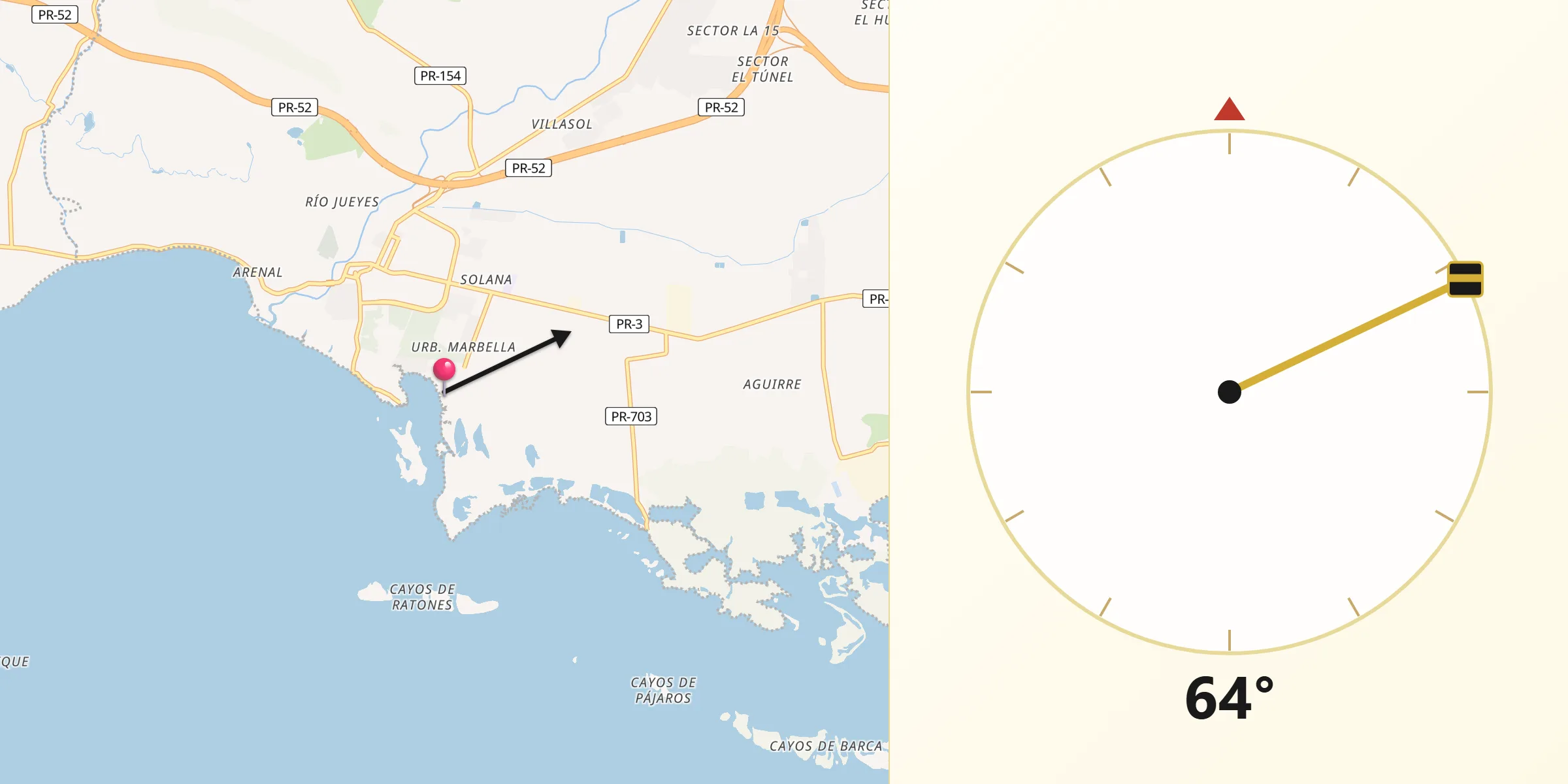 Qibla Direction from Playita