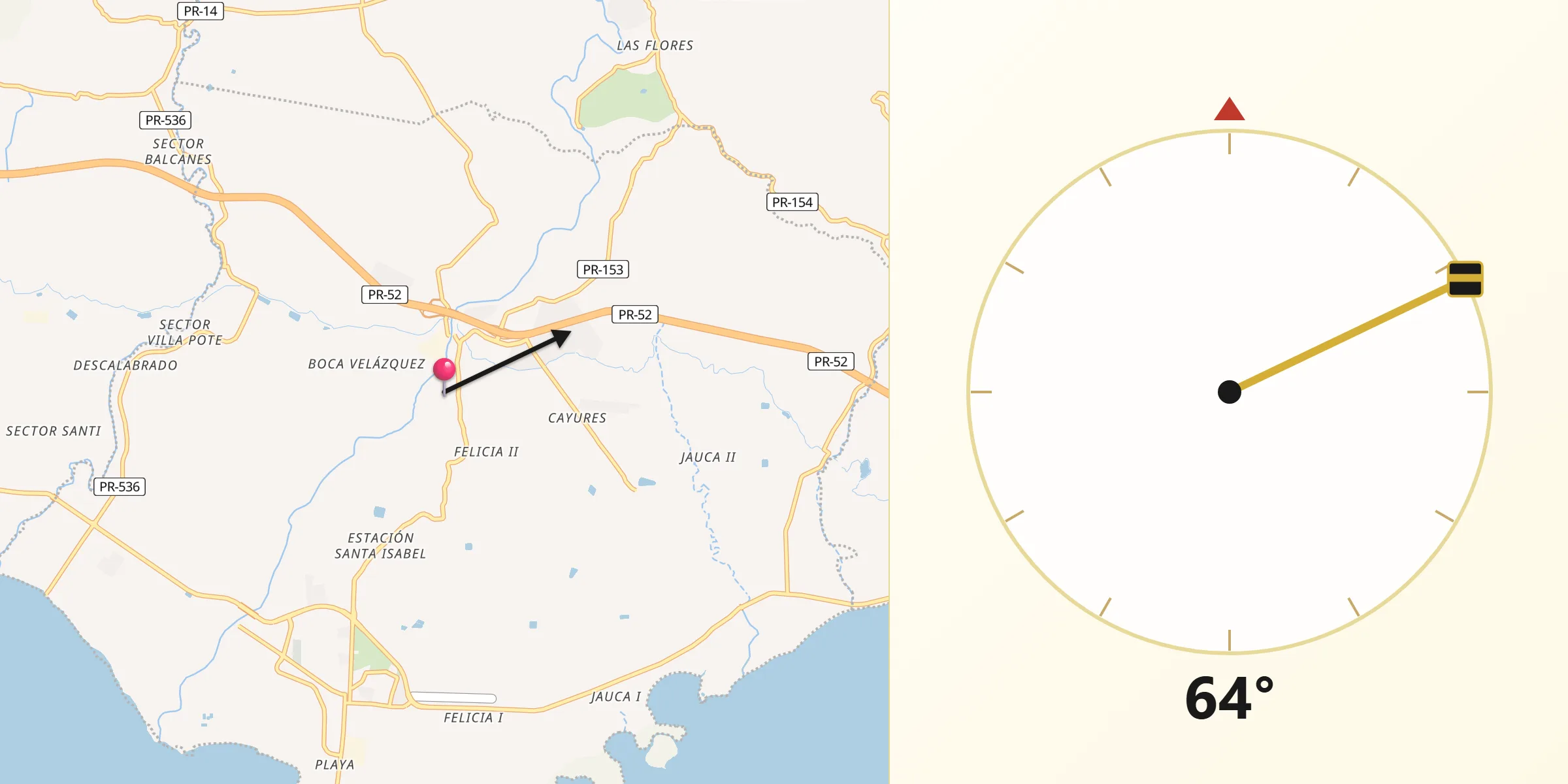 Qibla Direction from El Ojo
