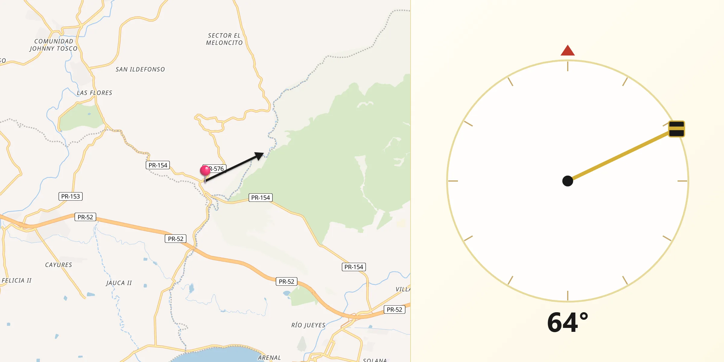 Qibla Direction from Mariano Colón