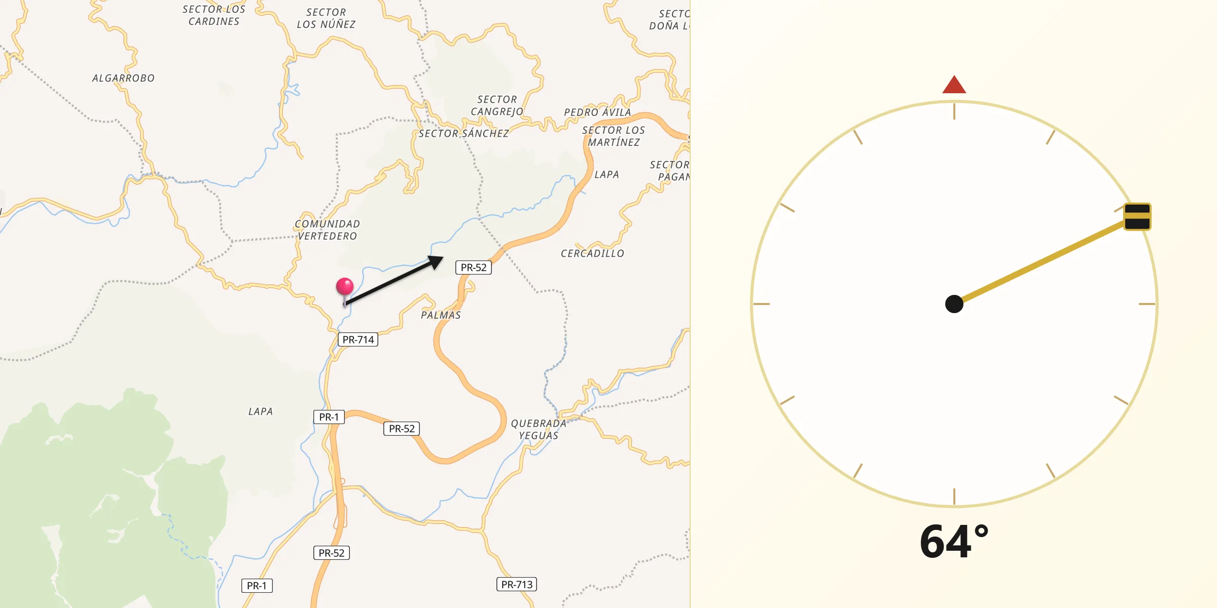 Qibla Direction from Vázquez