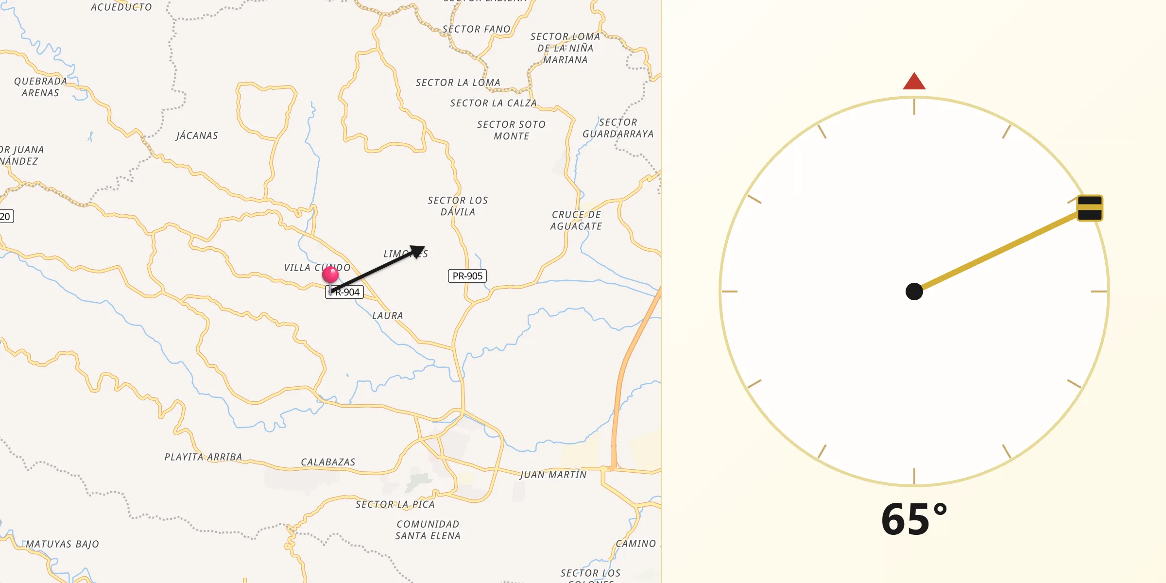 Qibla Direction from Martorell