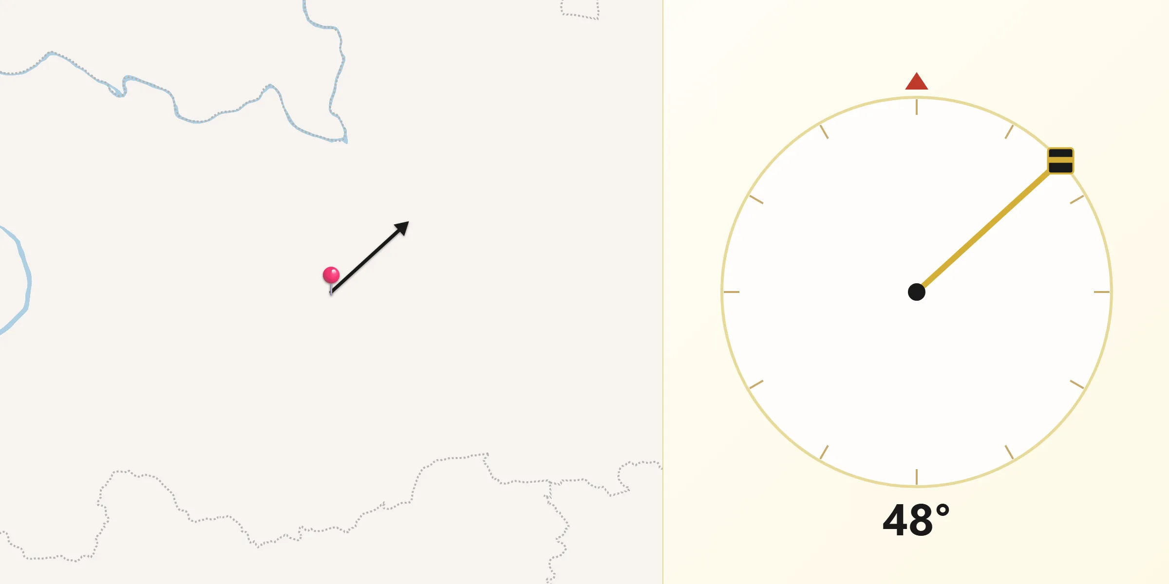 Dirección de la Qibla desde Xicotlán