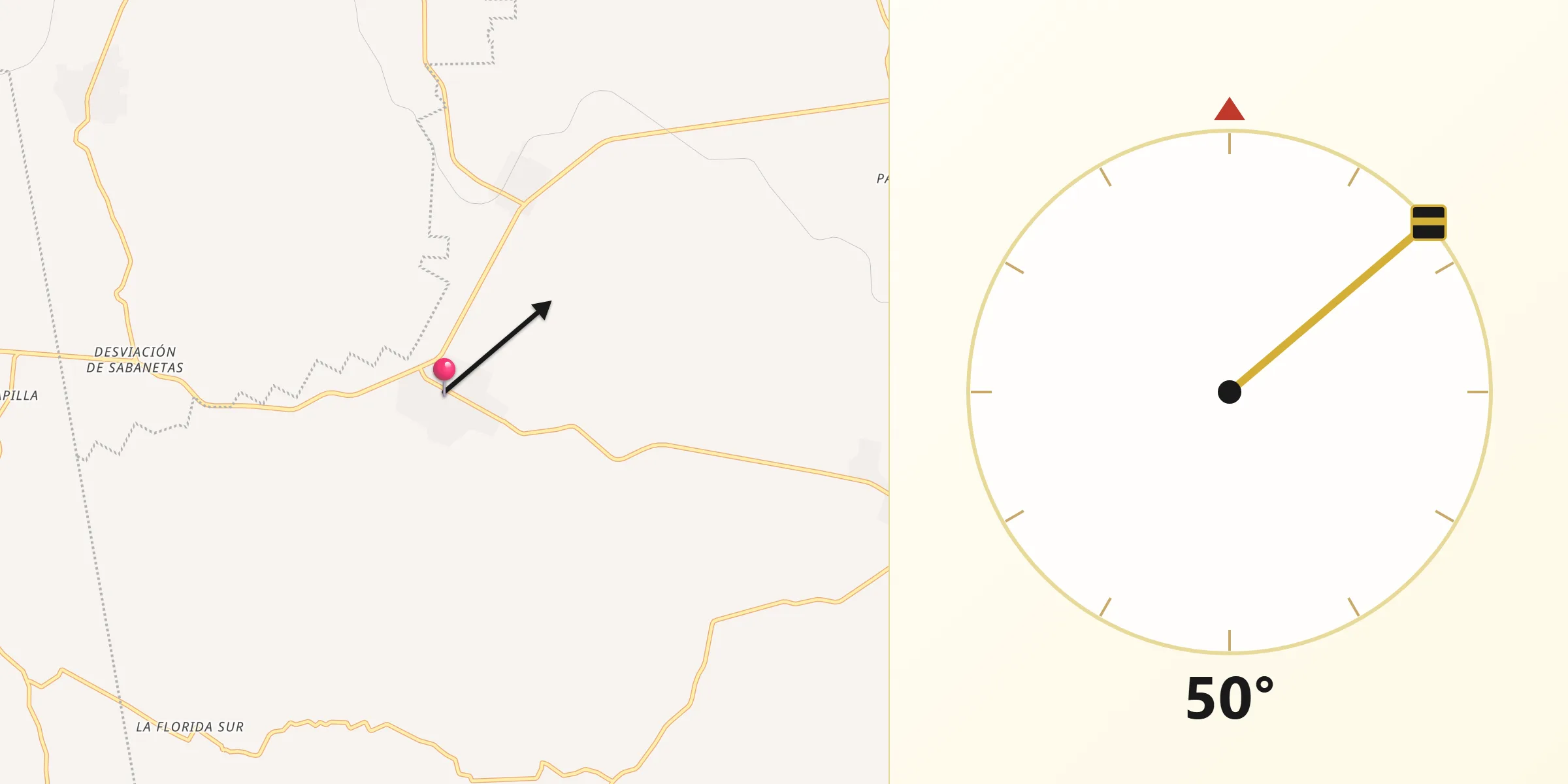 Dirección de la Qibla desde Lindavista