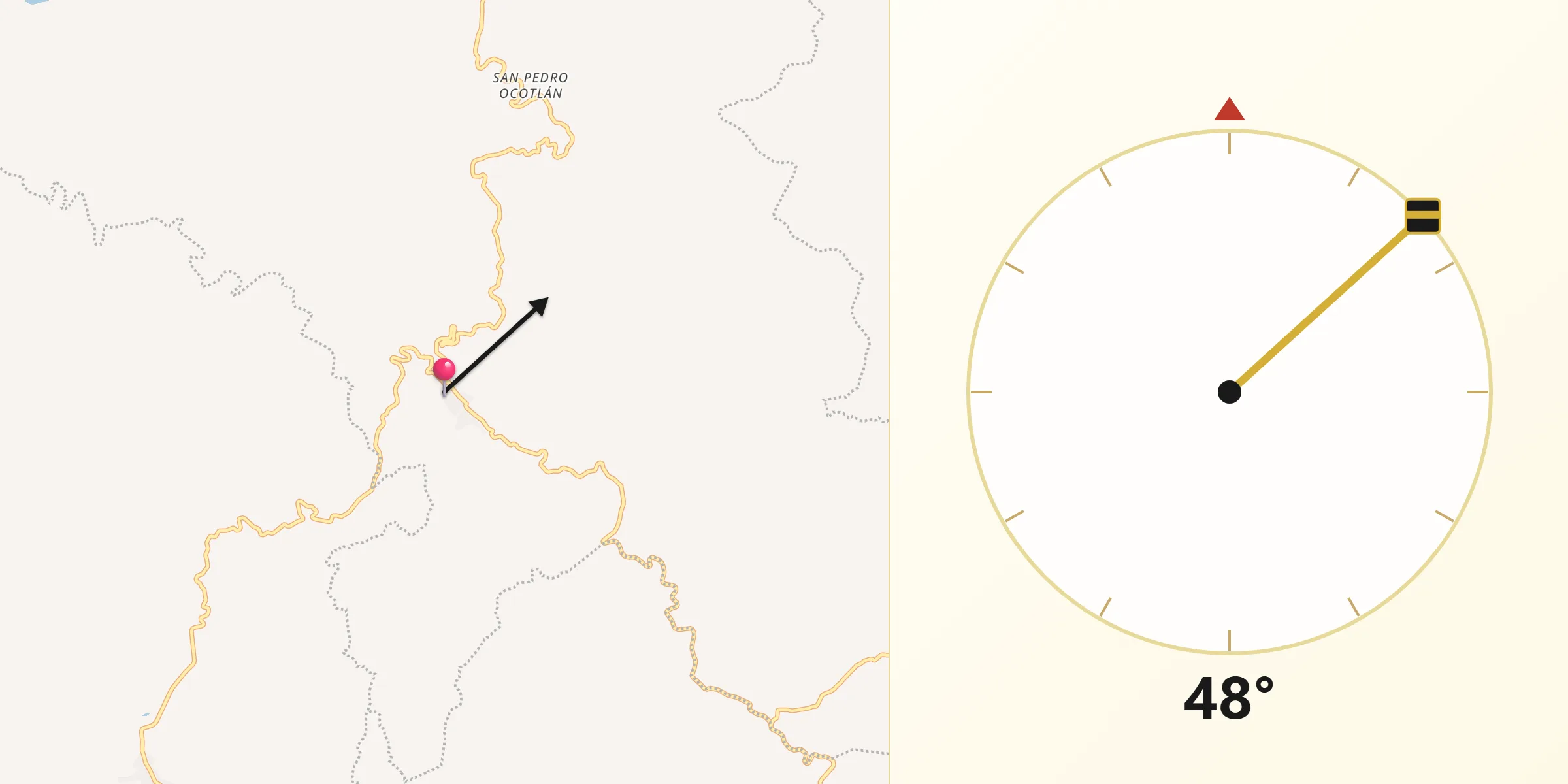 Dirección de la Qibla desde Chila de la Sal