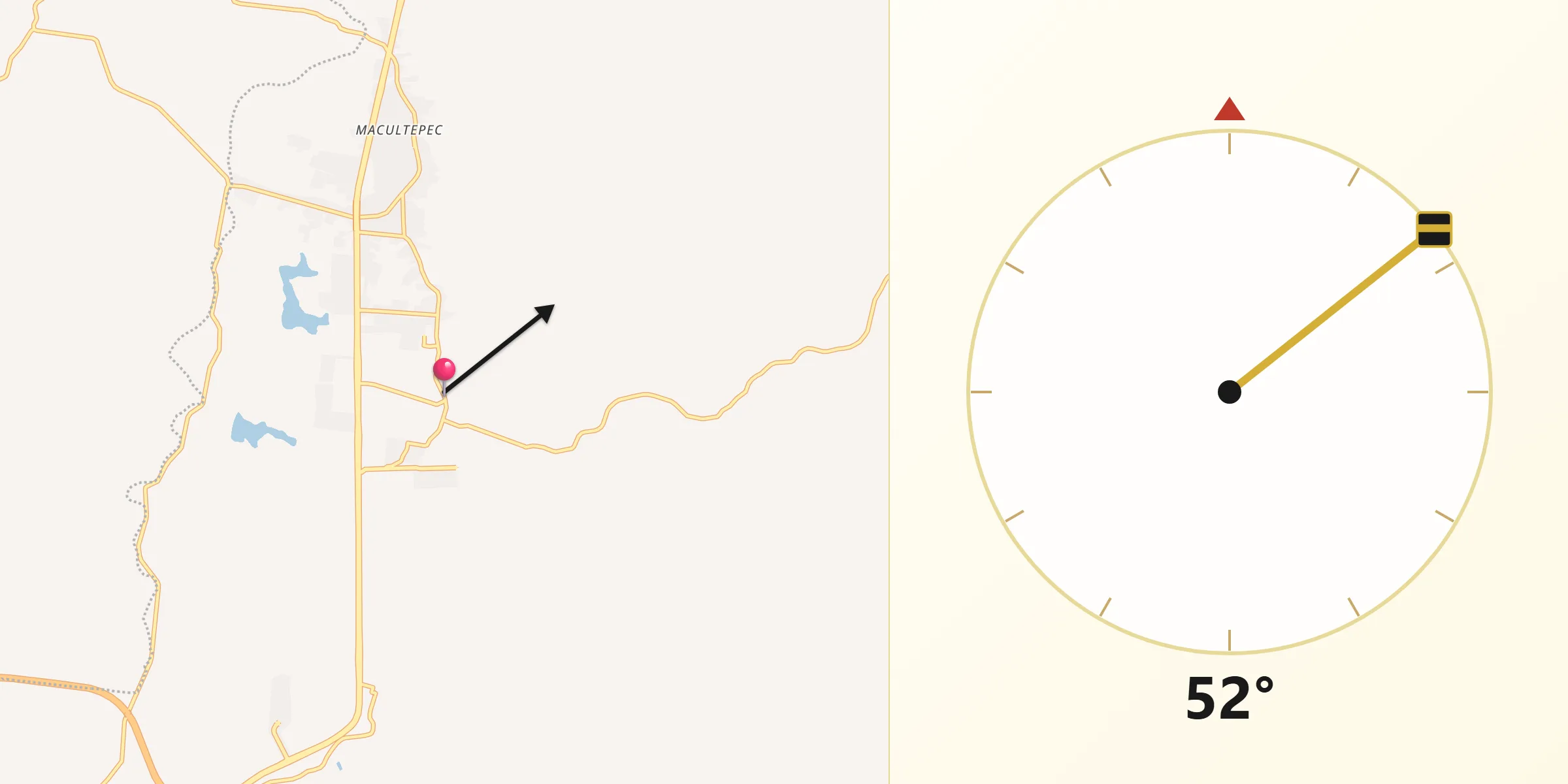 Dirección de la Qibla desde Medellín y Madero Segunda Sección