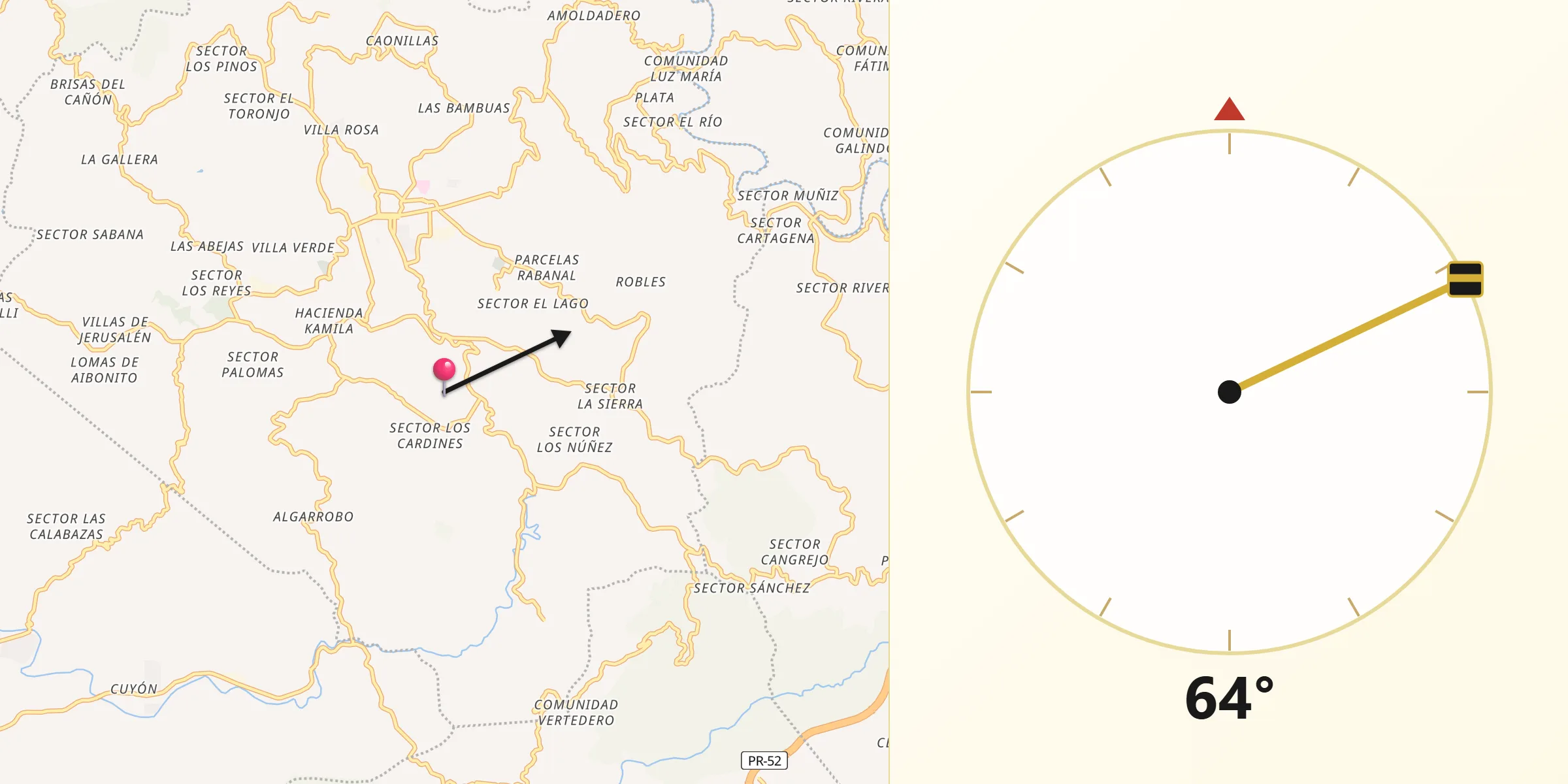 Qibla Direction from Pastos