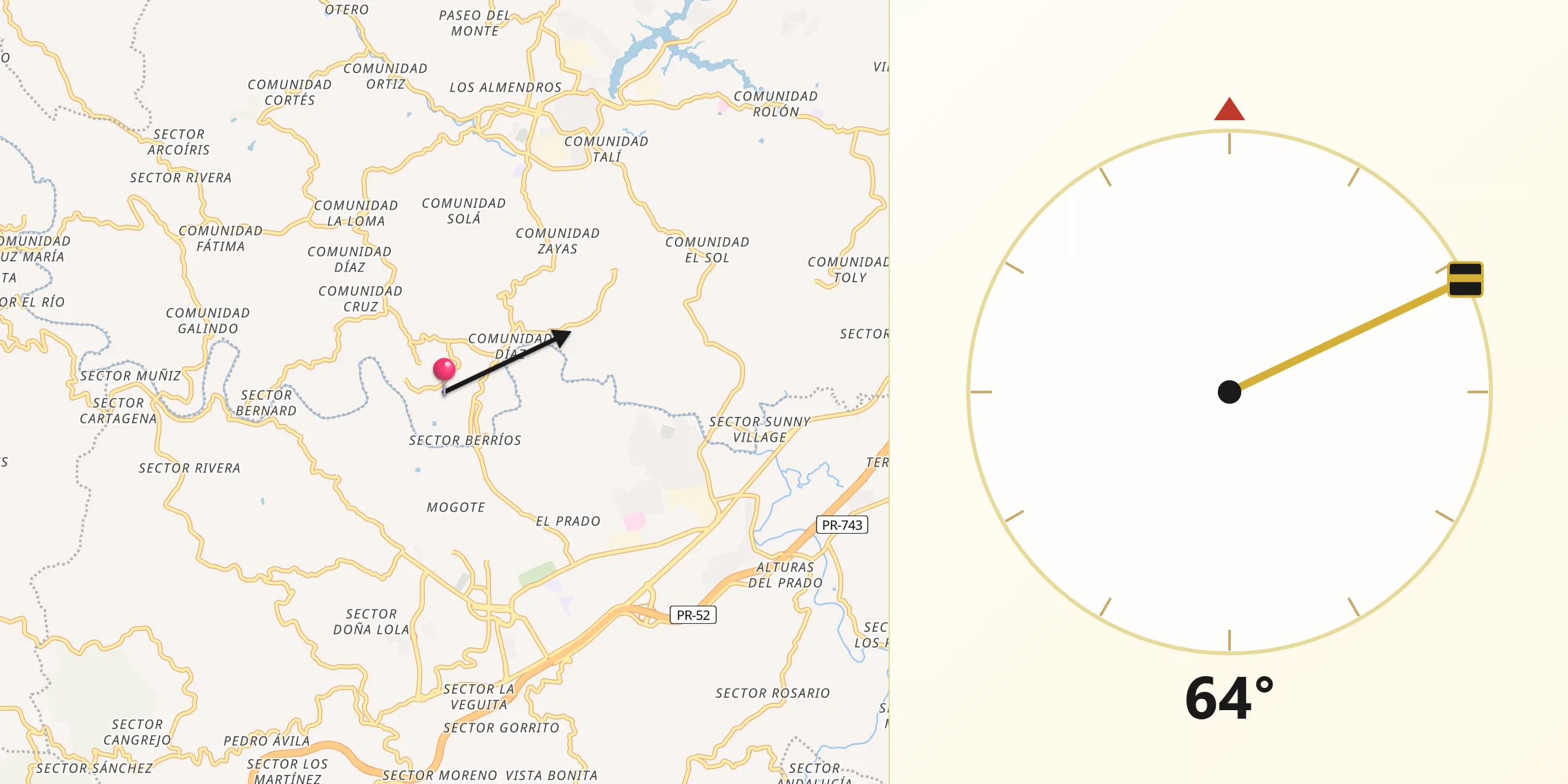 Qibla Direction from Parcelas Nuevas