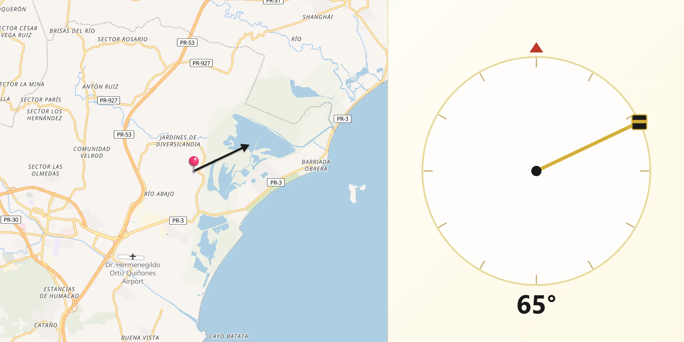 Qibla Direction from Bajandas