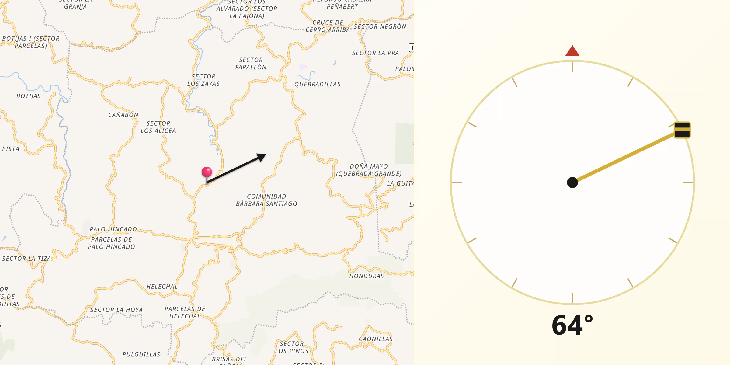 Qibla Direction from Barranquitas