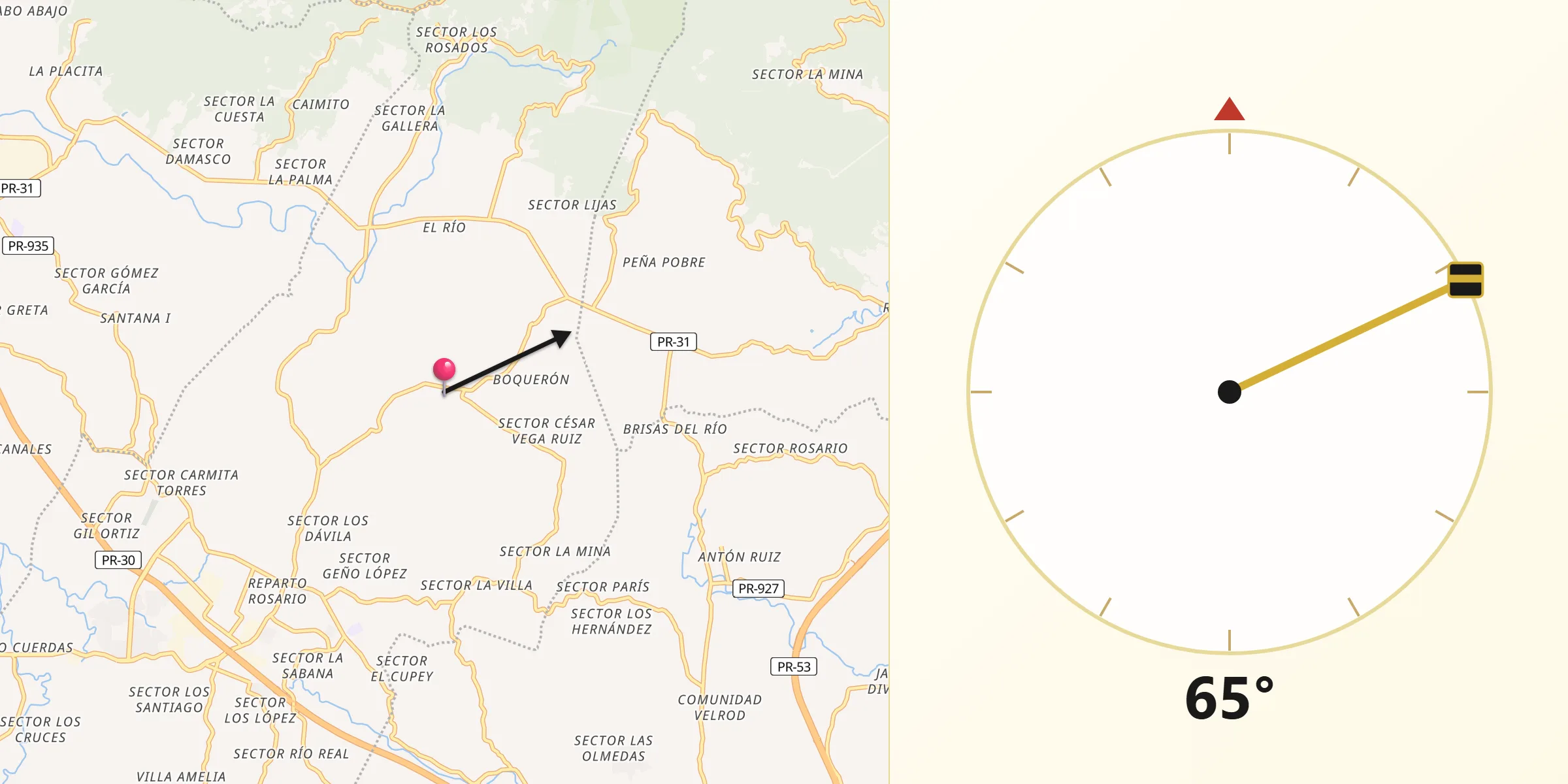 Qibla Direction from Boqueron