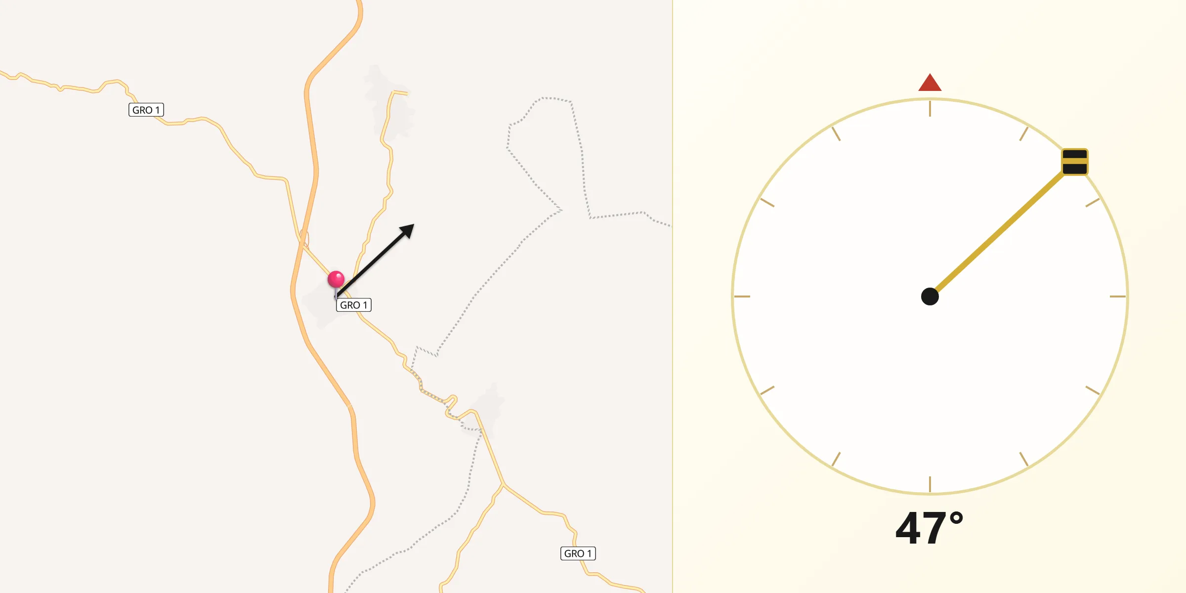Dirección de la Qibla desde Paso Morelos