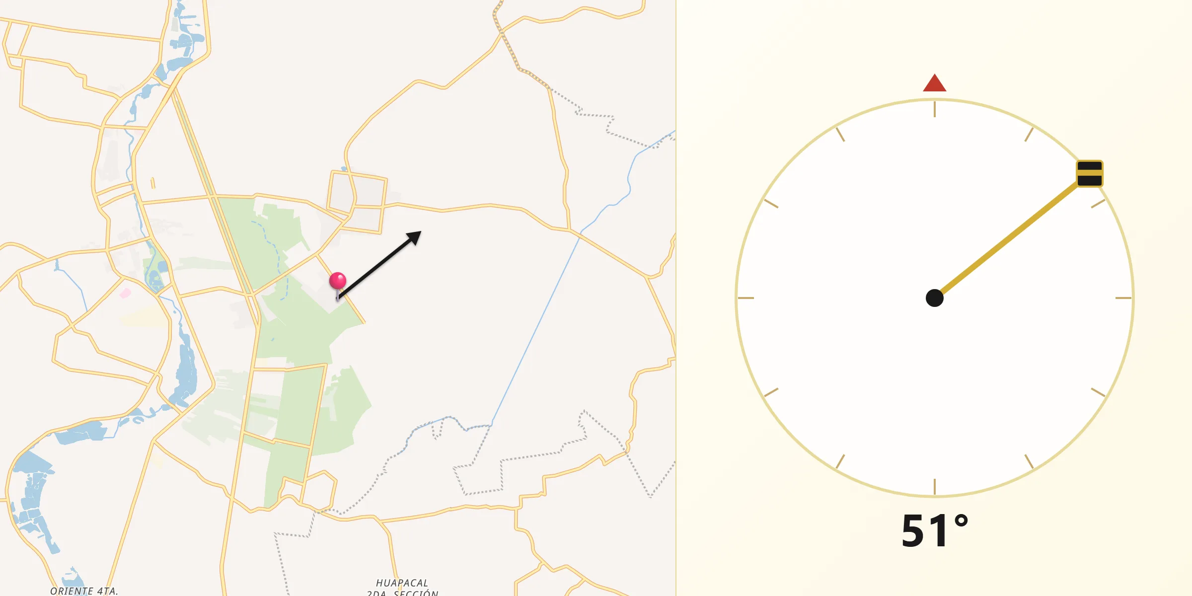 Dirección de la Qibla desde Gobernadores