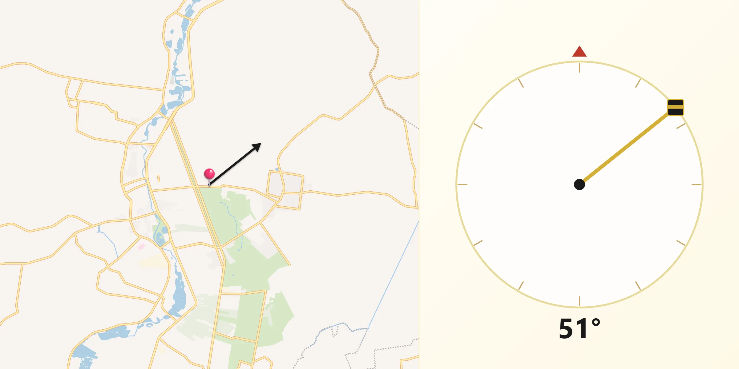 Dirección de la Qibla desde Oriente 1ra. Sección (Santo Domingo)