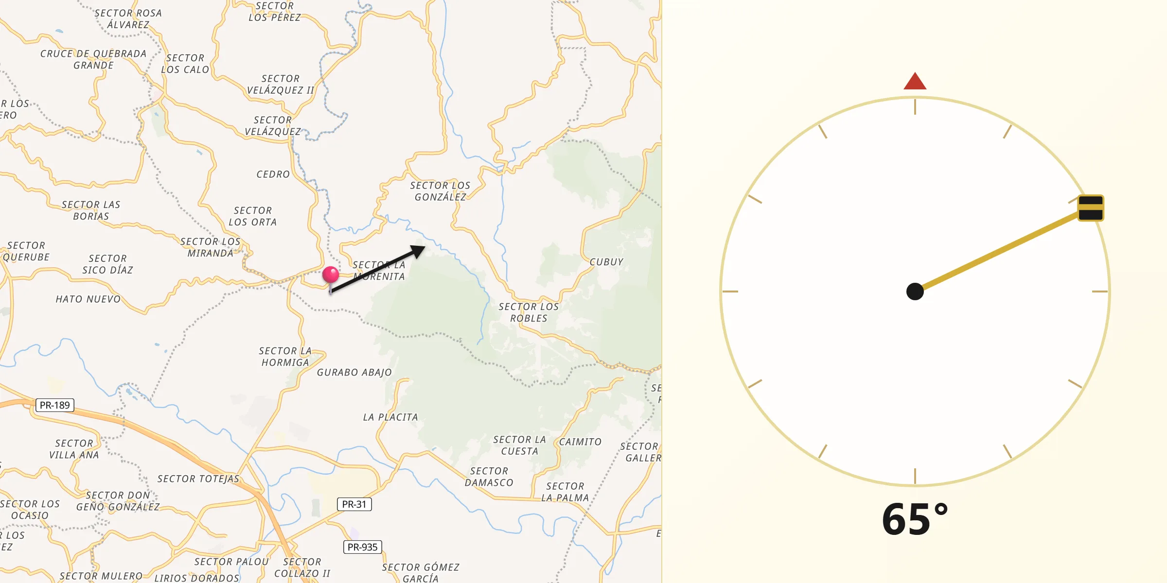 Qibla Direction from Lomas