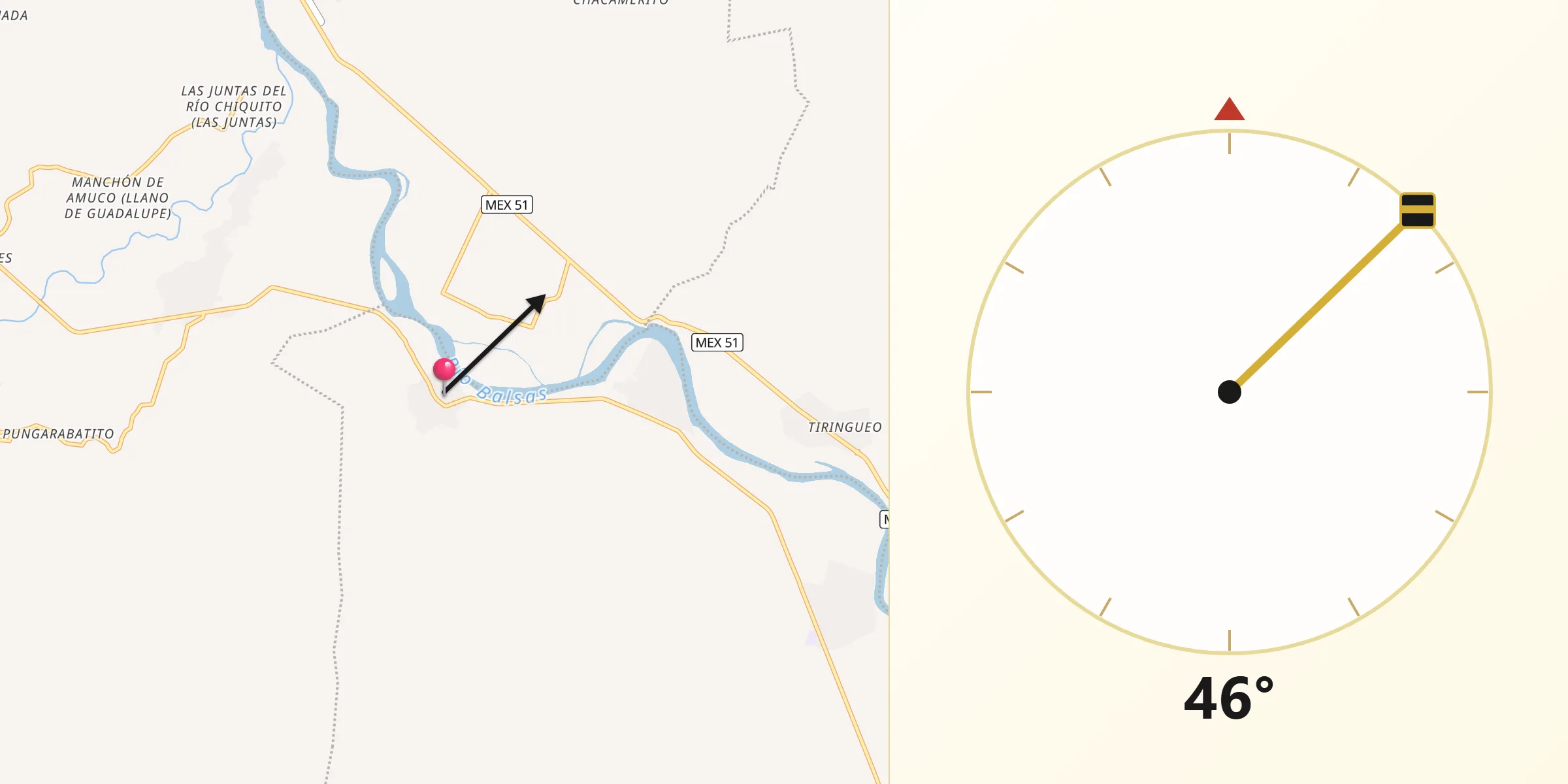 Dirección de la Qibla desde San Lorenzo