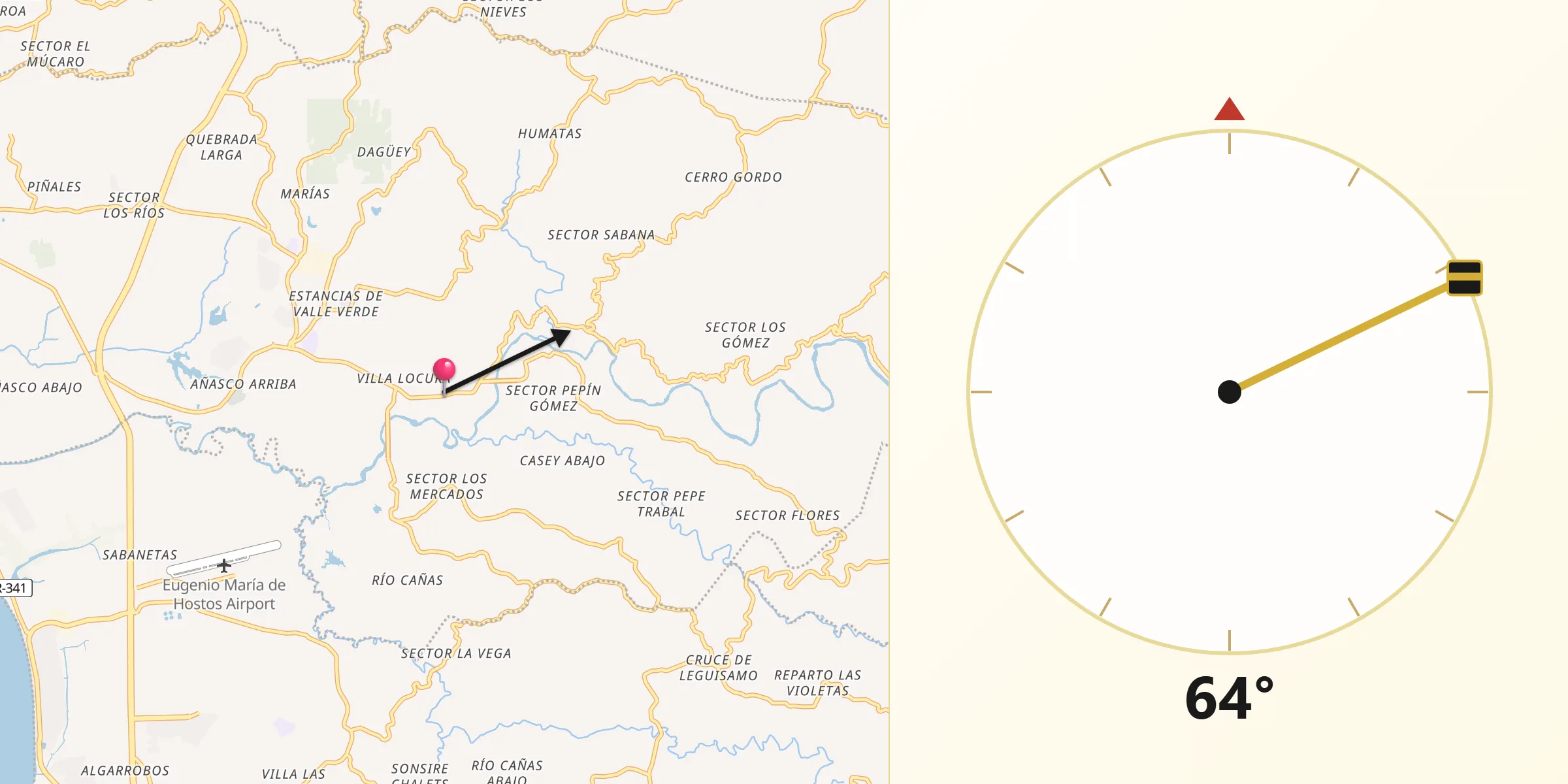 Qibla Direction from Espino