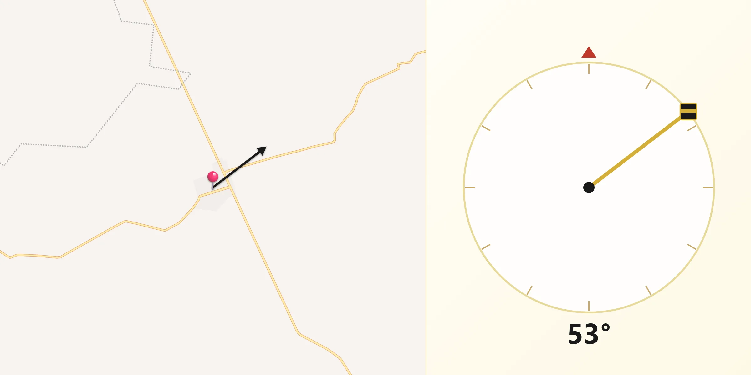 Dirección de la Qibla desde Benito Juárez Uno