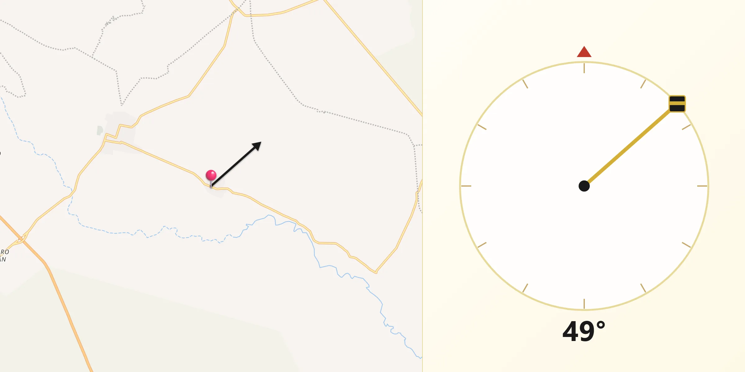 Dirección de la Qibla desde San Jerónimo Axochitlán