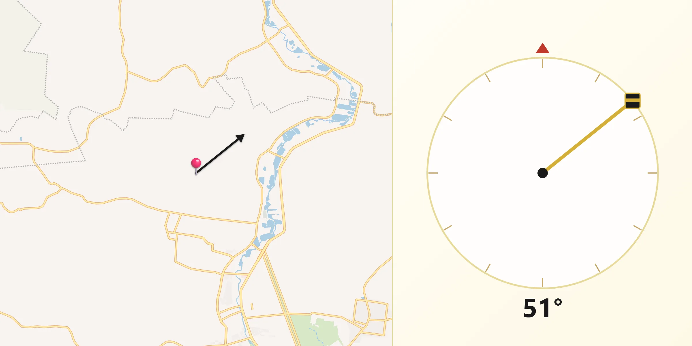Dirección de la Qibla desde Occidente 4ta. Sección