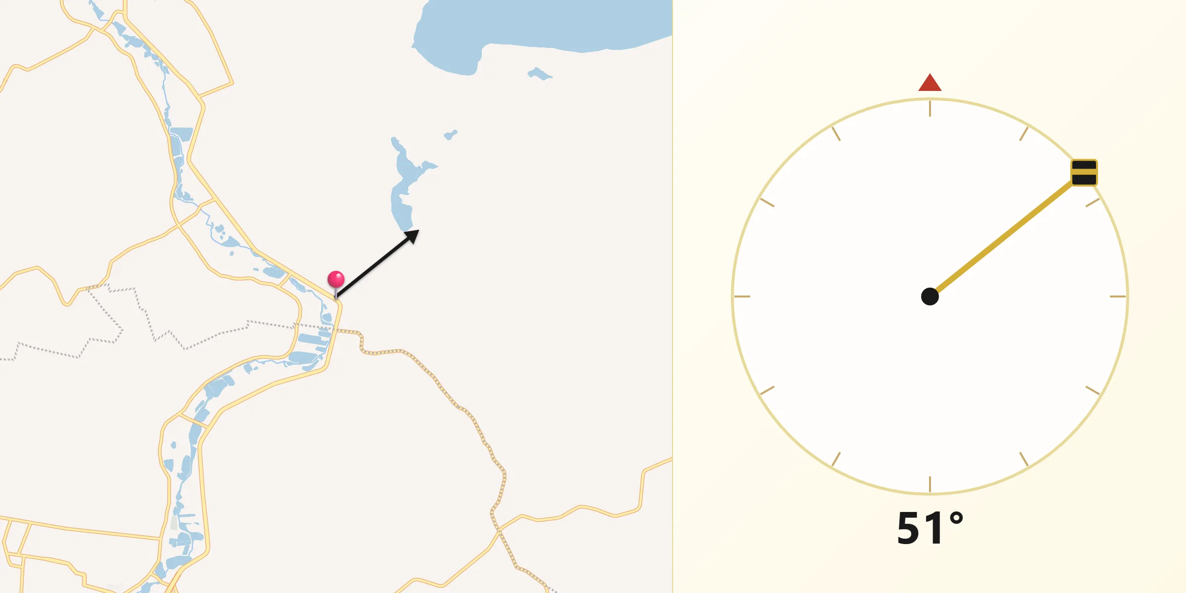 Dirección de la Qibla desde Oriente 2da. Sección (Palma Huaca)