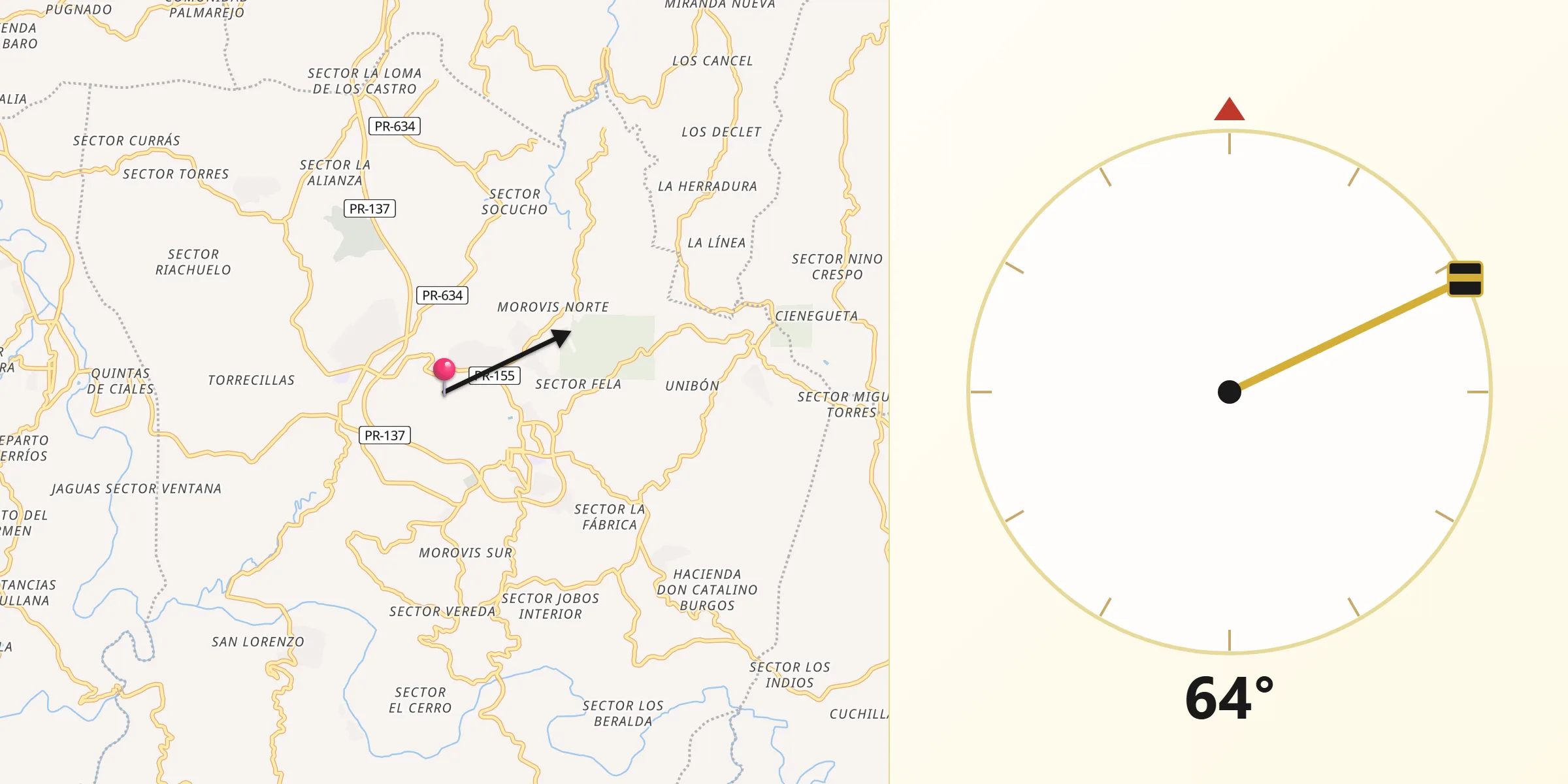 Qibla Direction from Morovis