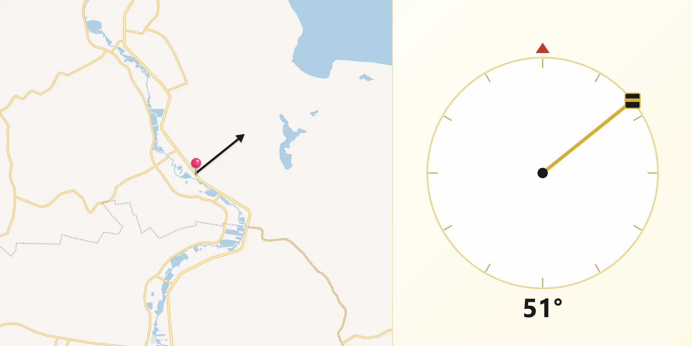 Dirección de la Qibla desde Oriente 1ra. Sección