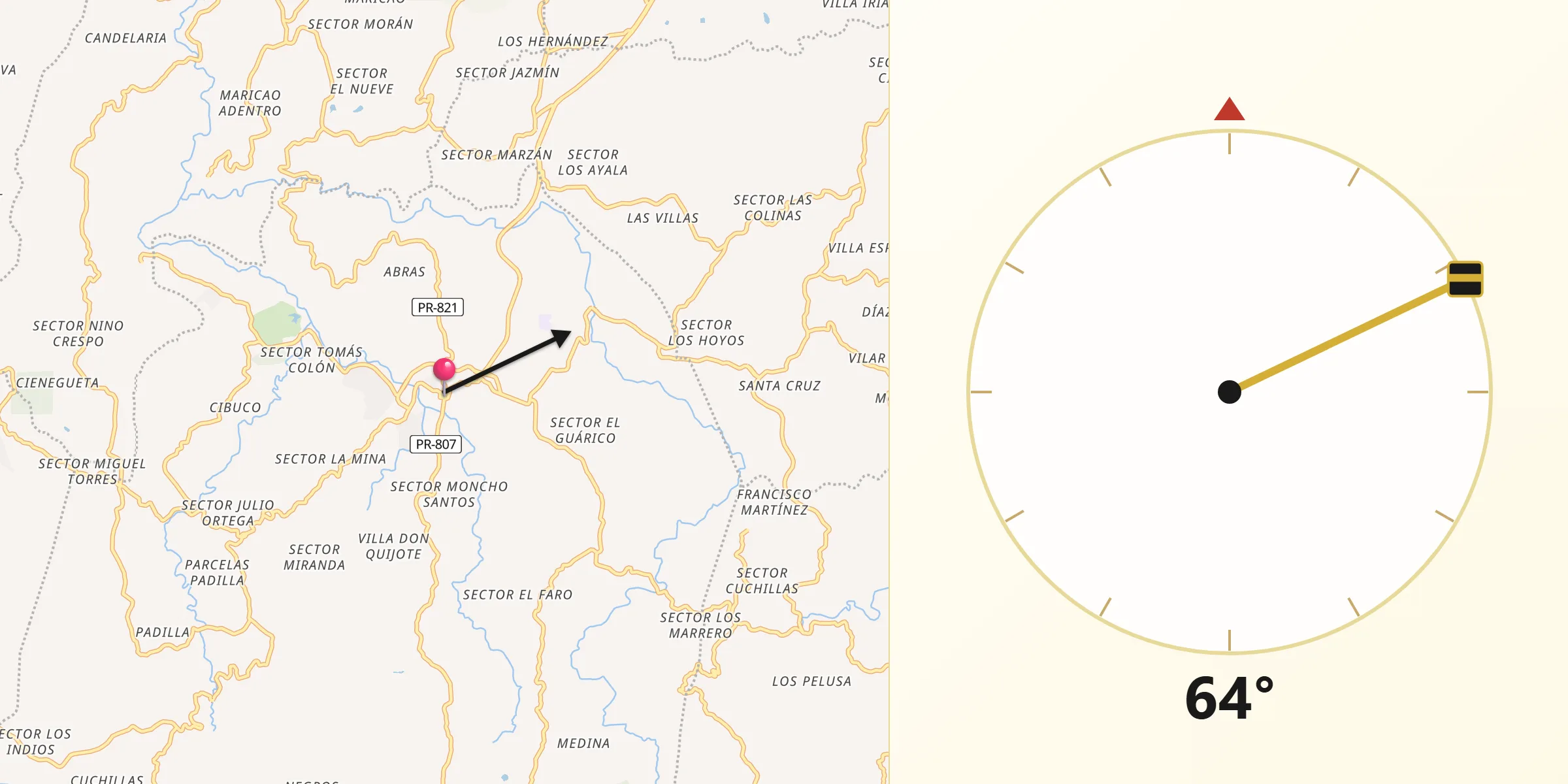 Qibla Direction from Corozal
