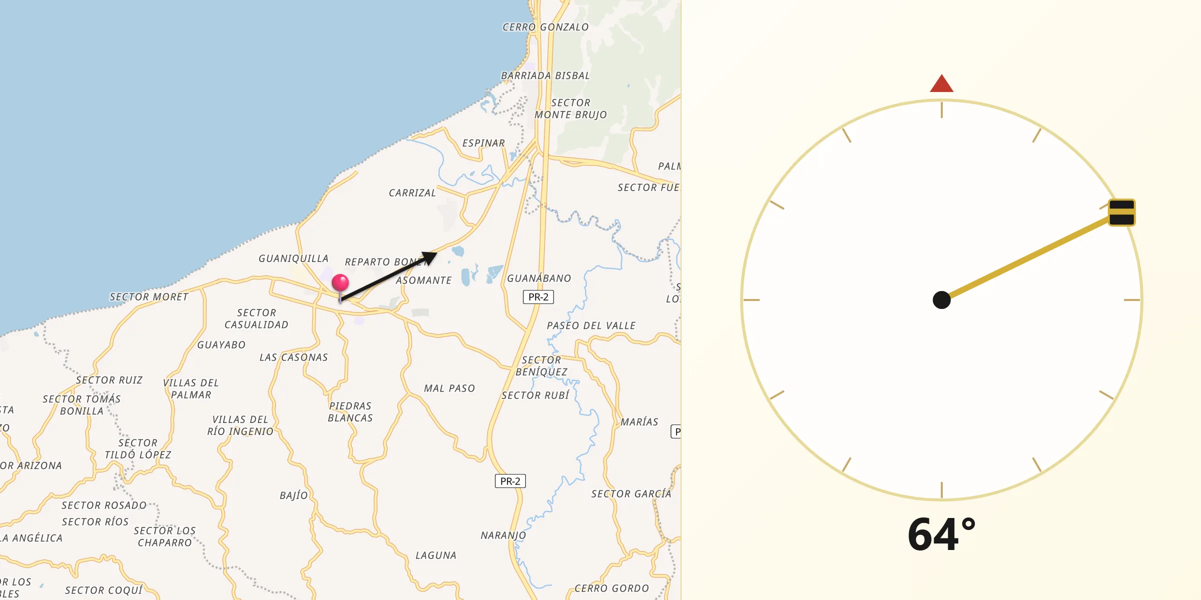 Qibla Direction from Aguada
