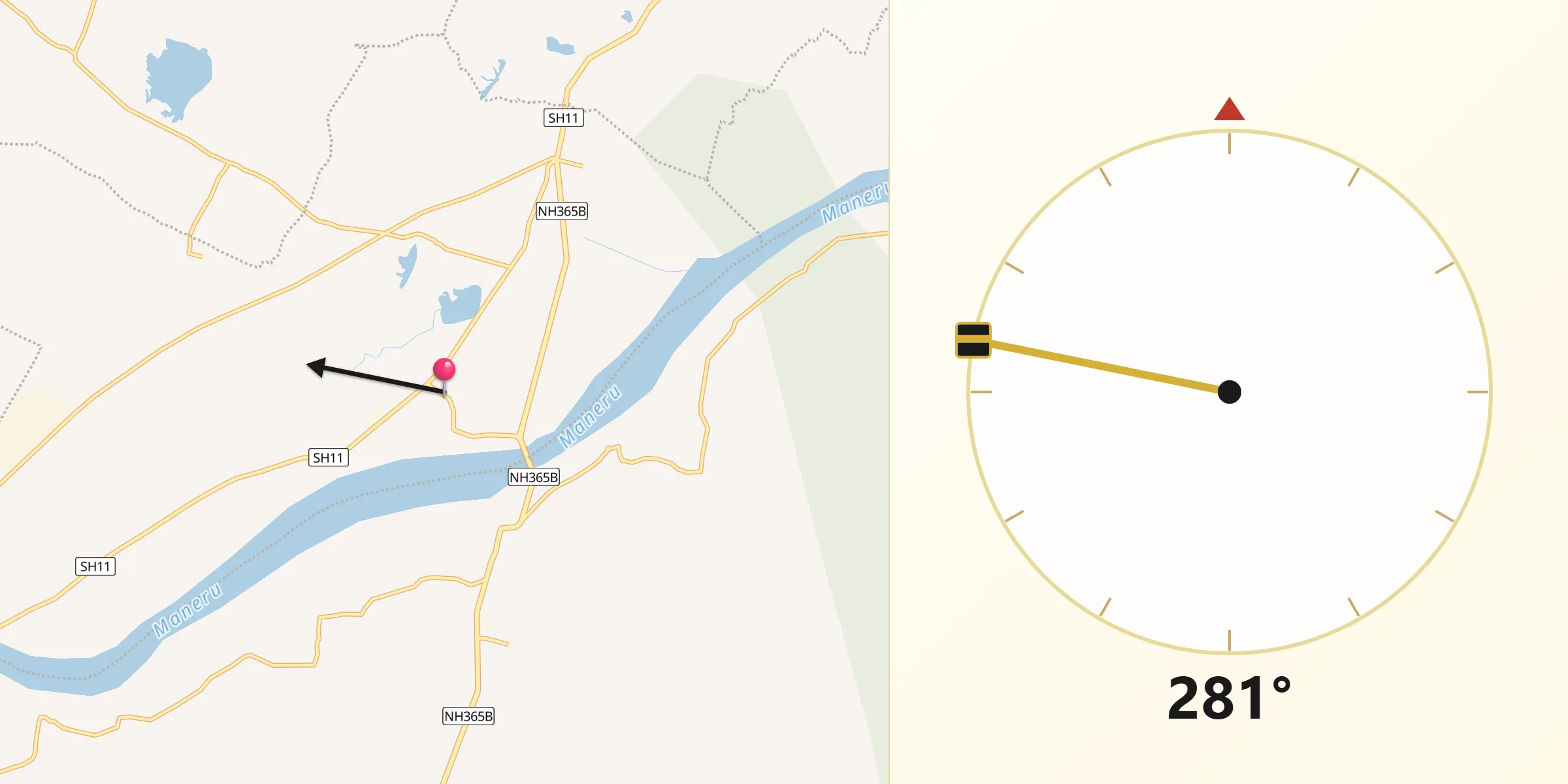 Qibla Direction from Sirsilla