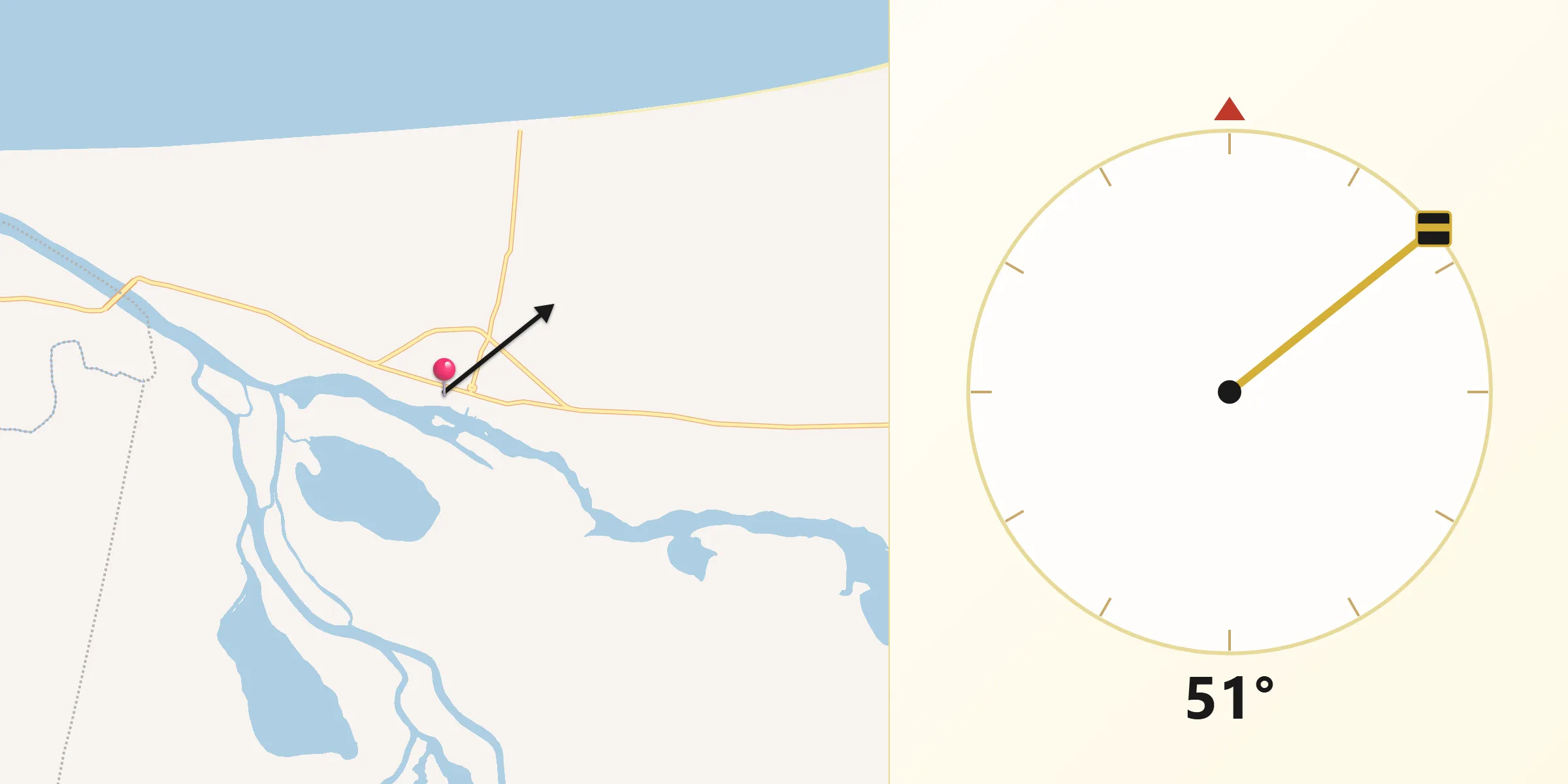 Dirección de la Qibla desde Ignacio Zaragoza