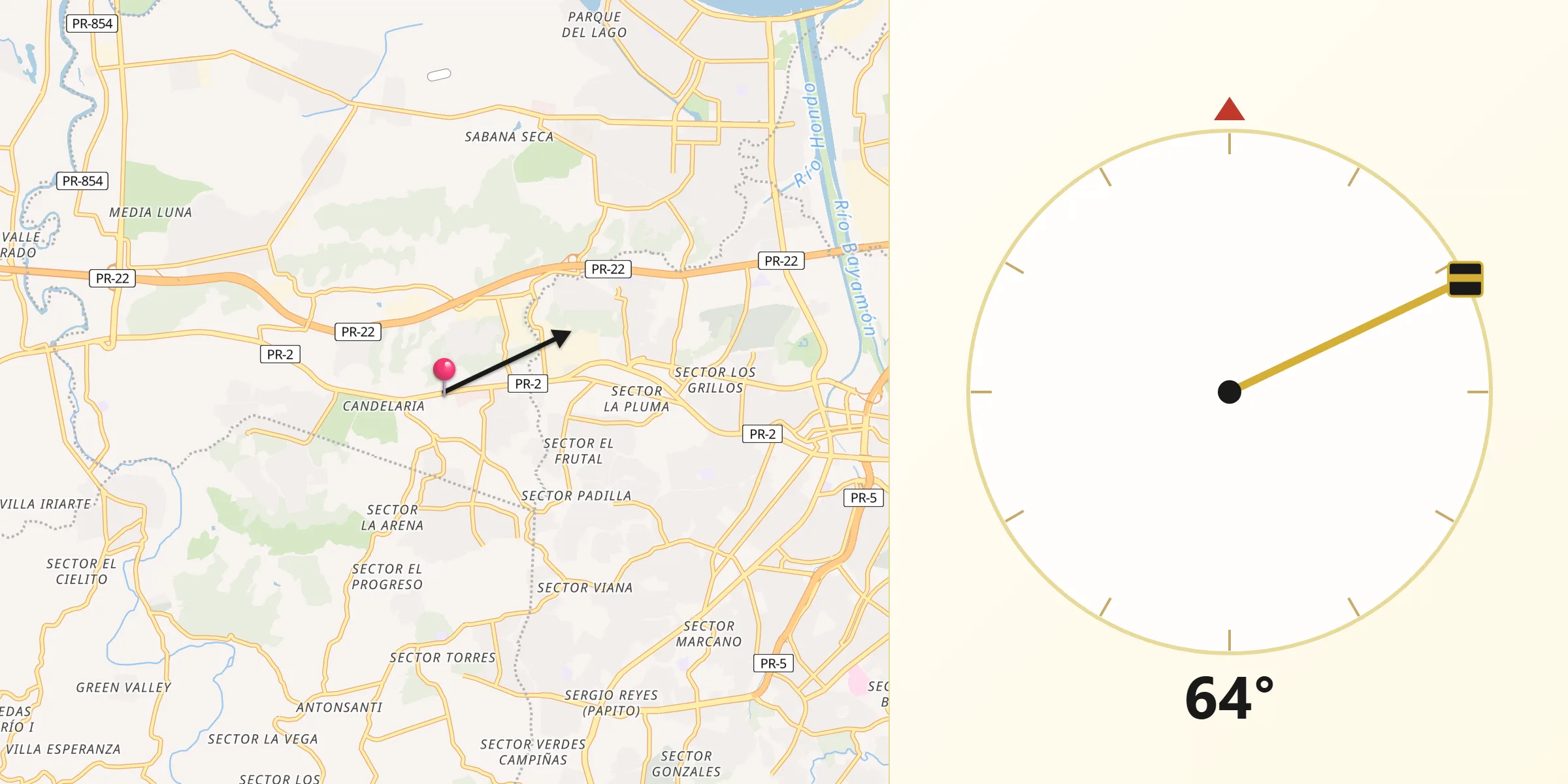 Qibla Direction from Candelaria