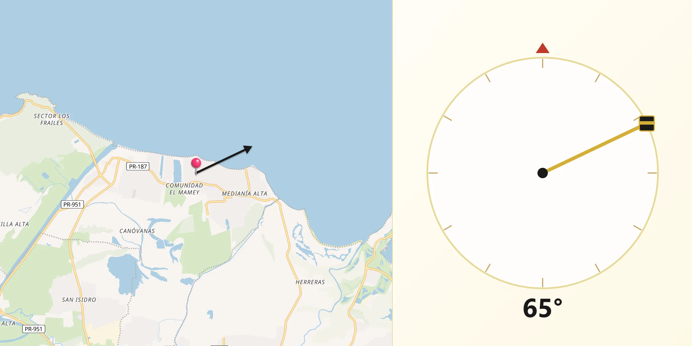 Qibla Direction from Suárez