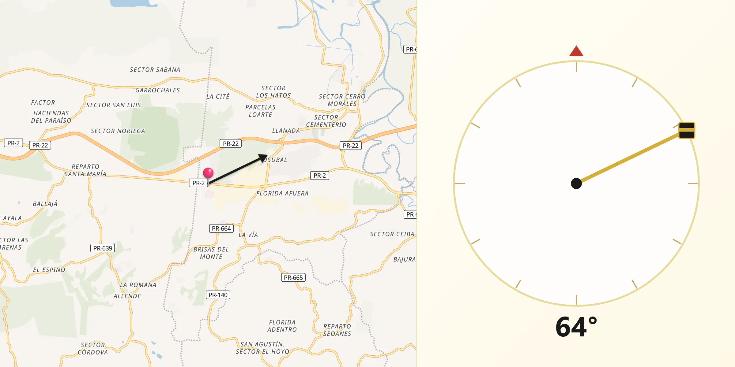 Qibla Direction from Tiburones