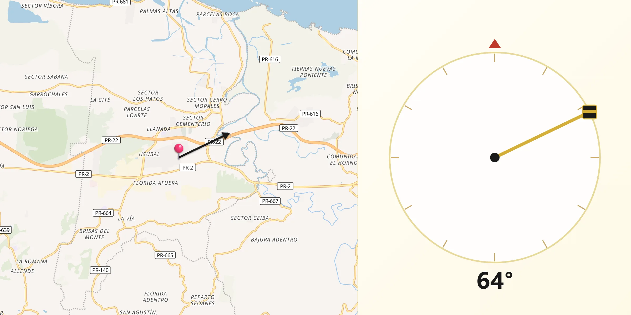 Qibla Direction from Imbery