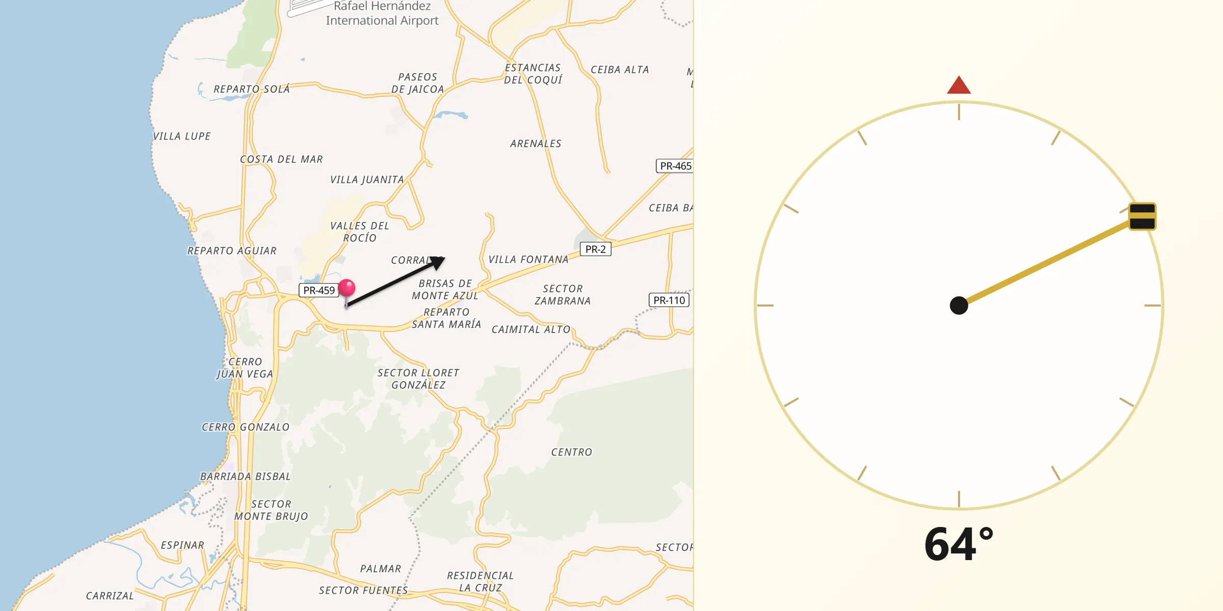 Qibla Direction from Caban