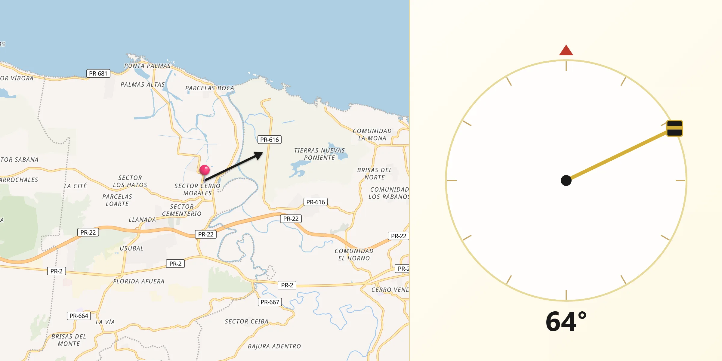 Qibla Direction from Barceloneta