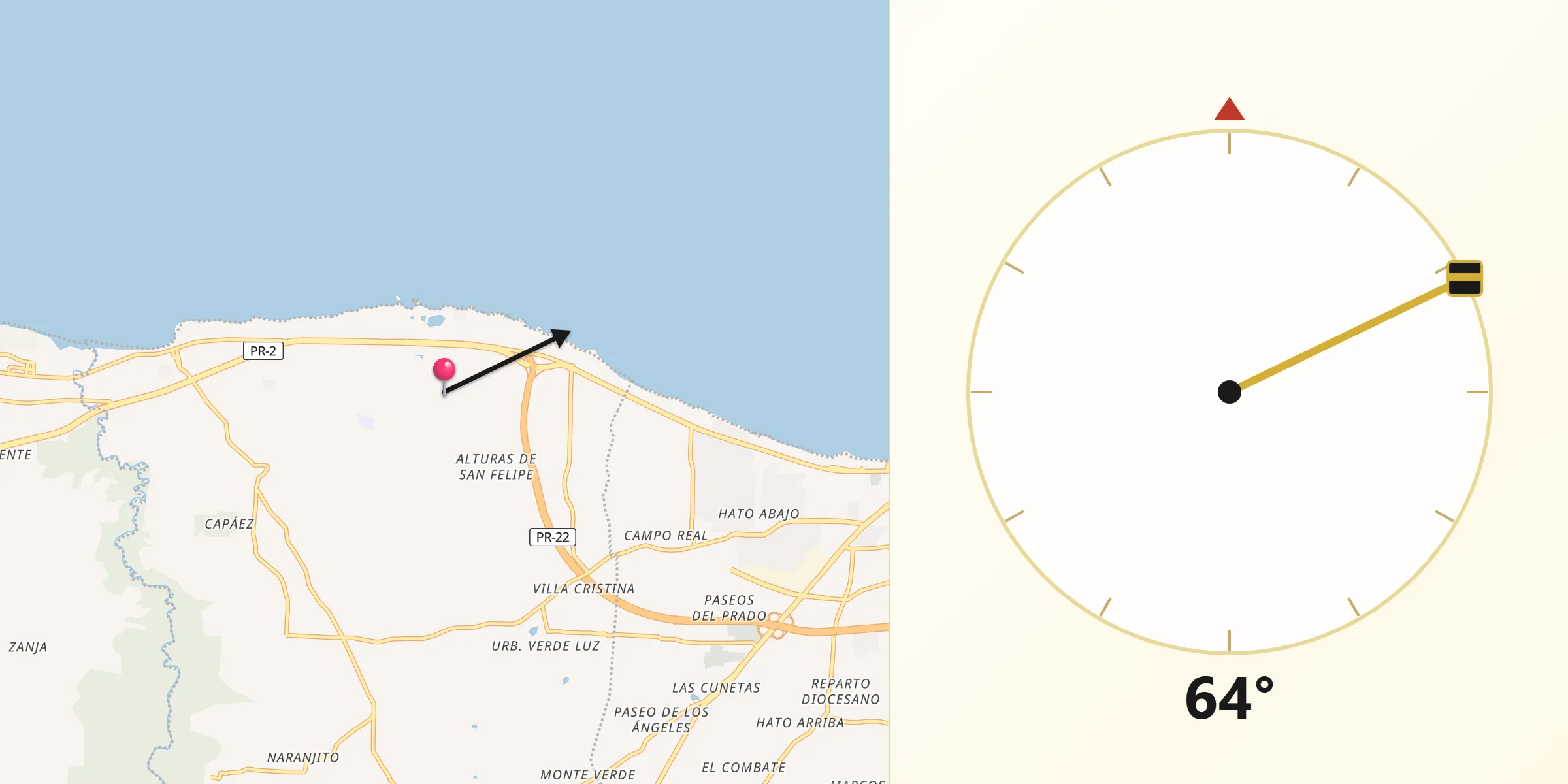 Qibla Direction from Carrizales