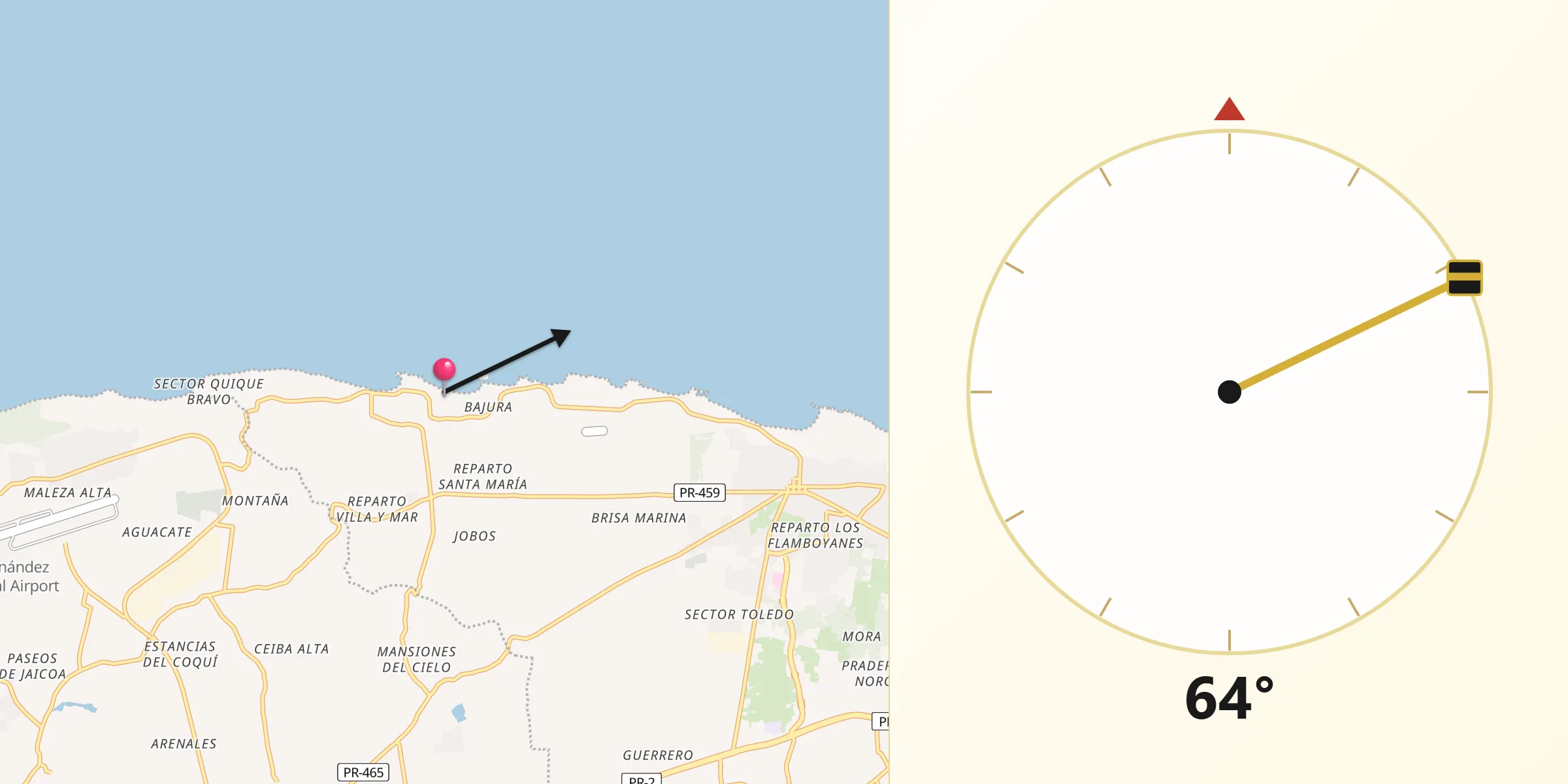 Qibla Direction from Isabela