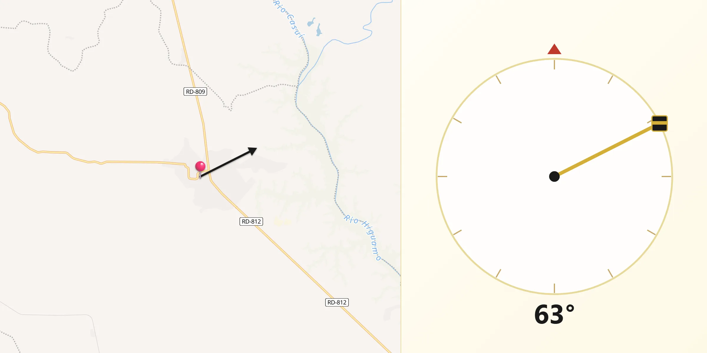 Dirección de la Qibla desde Quisqueya