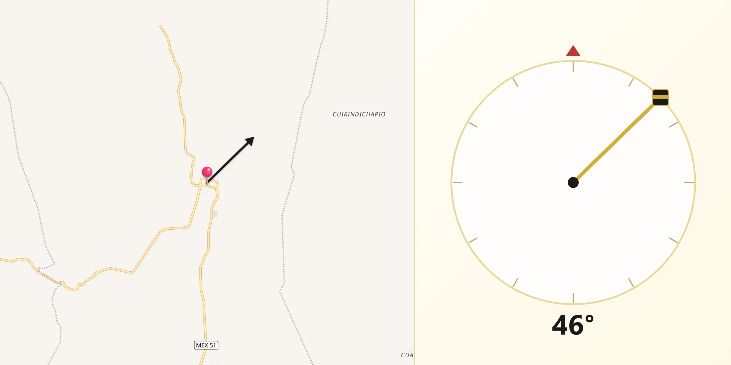 Dirección de la Qibla desde San Lucas