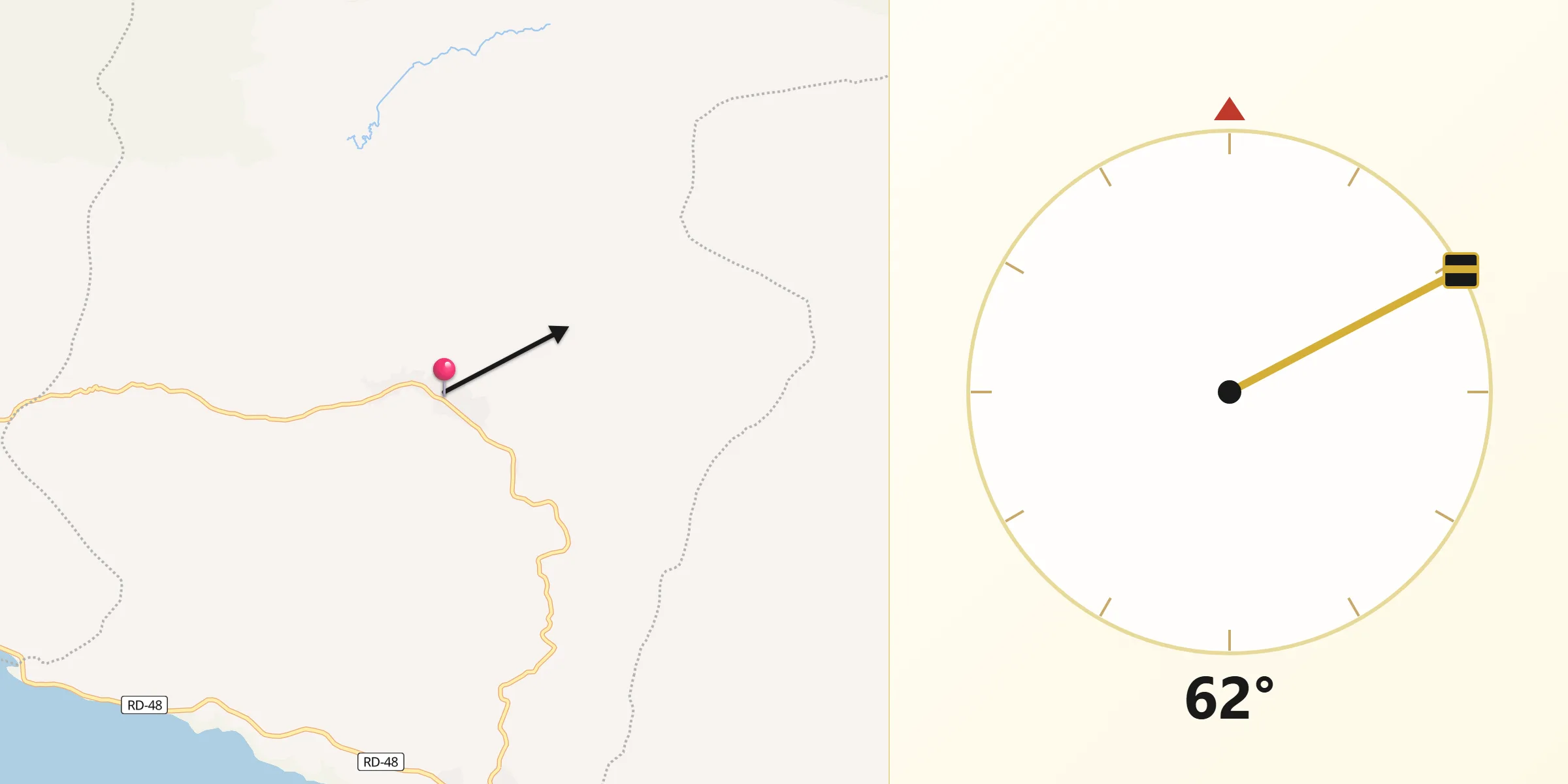 Dirección de la Qibla desde Guayabal