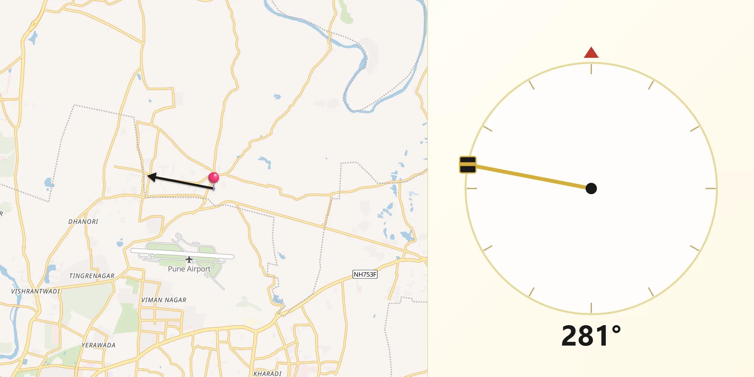 Lohogaon থেকে কিবলার দিক