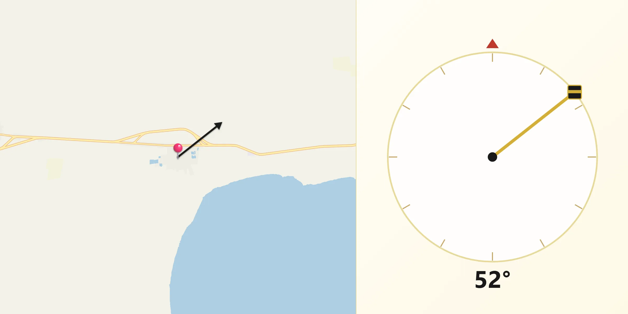Dirección de la Qibla desde San Antonio Cárdenas