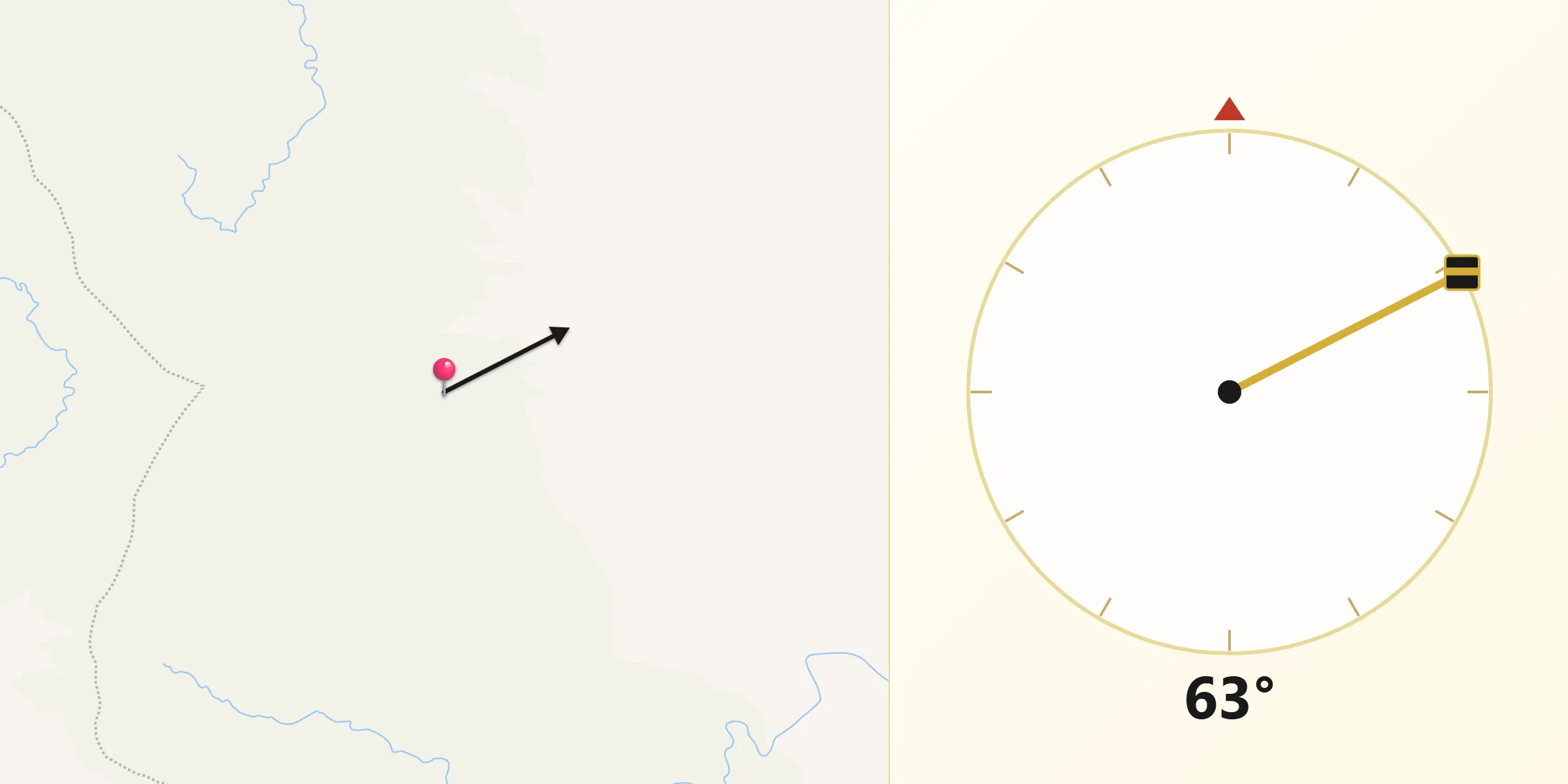 Dirección de la Qibla desde Villa Altagracia