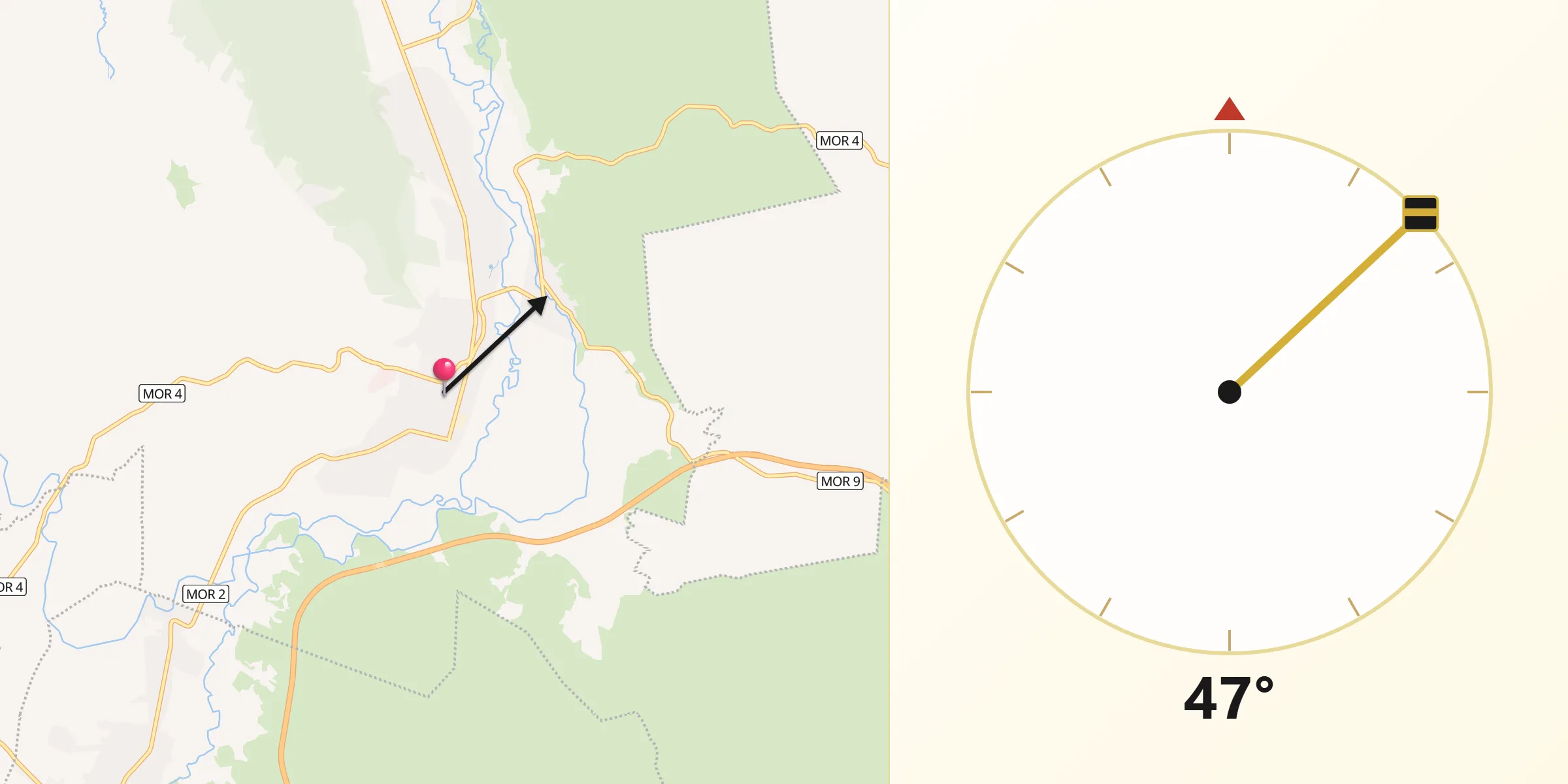 Dirección de la Qibla desde Tlaltizapán