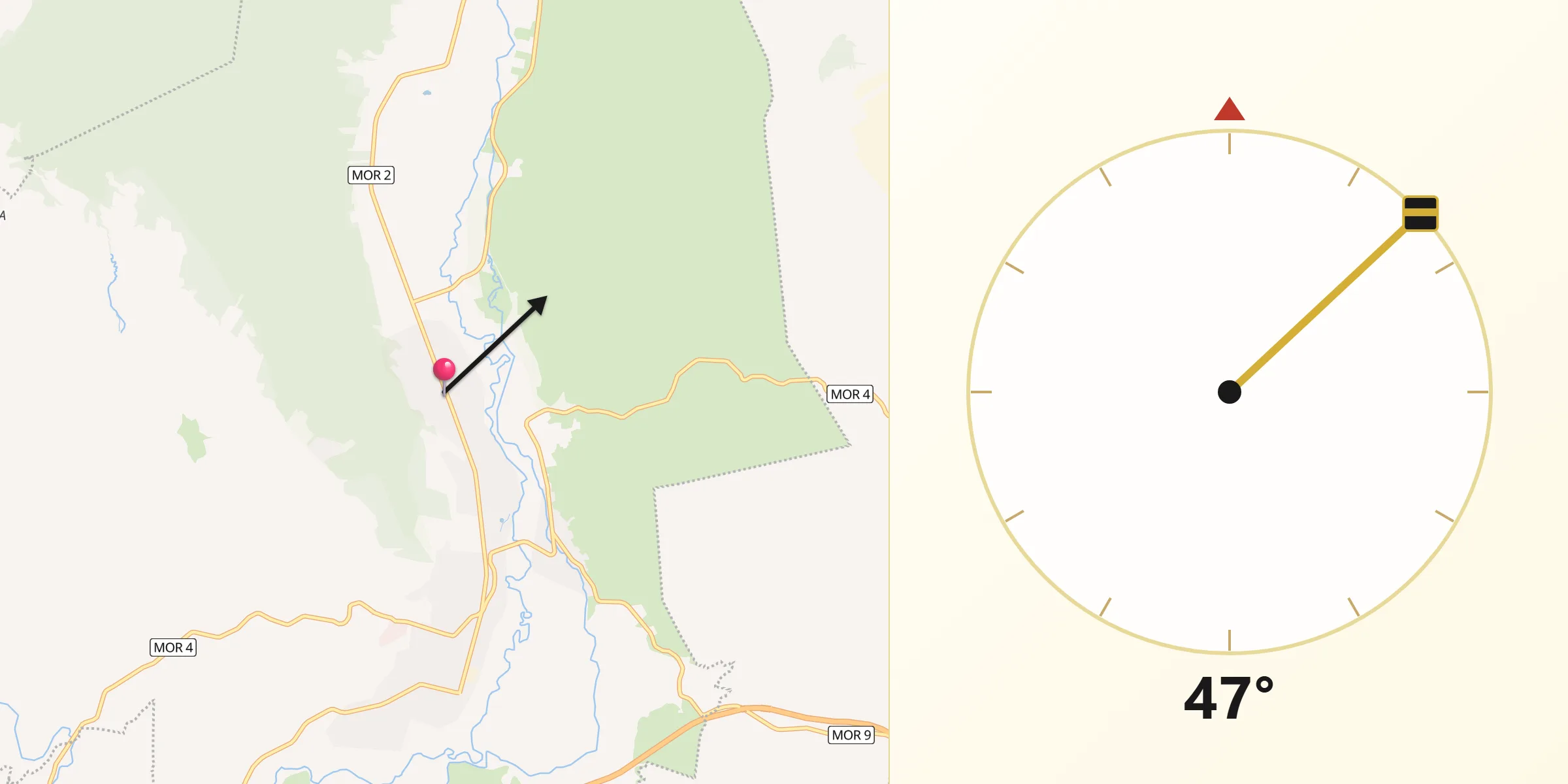 Dirección de la Qibla desde Bonifacio García